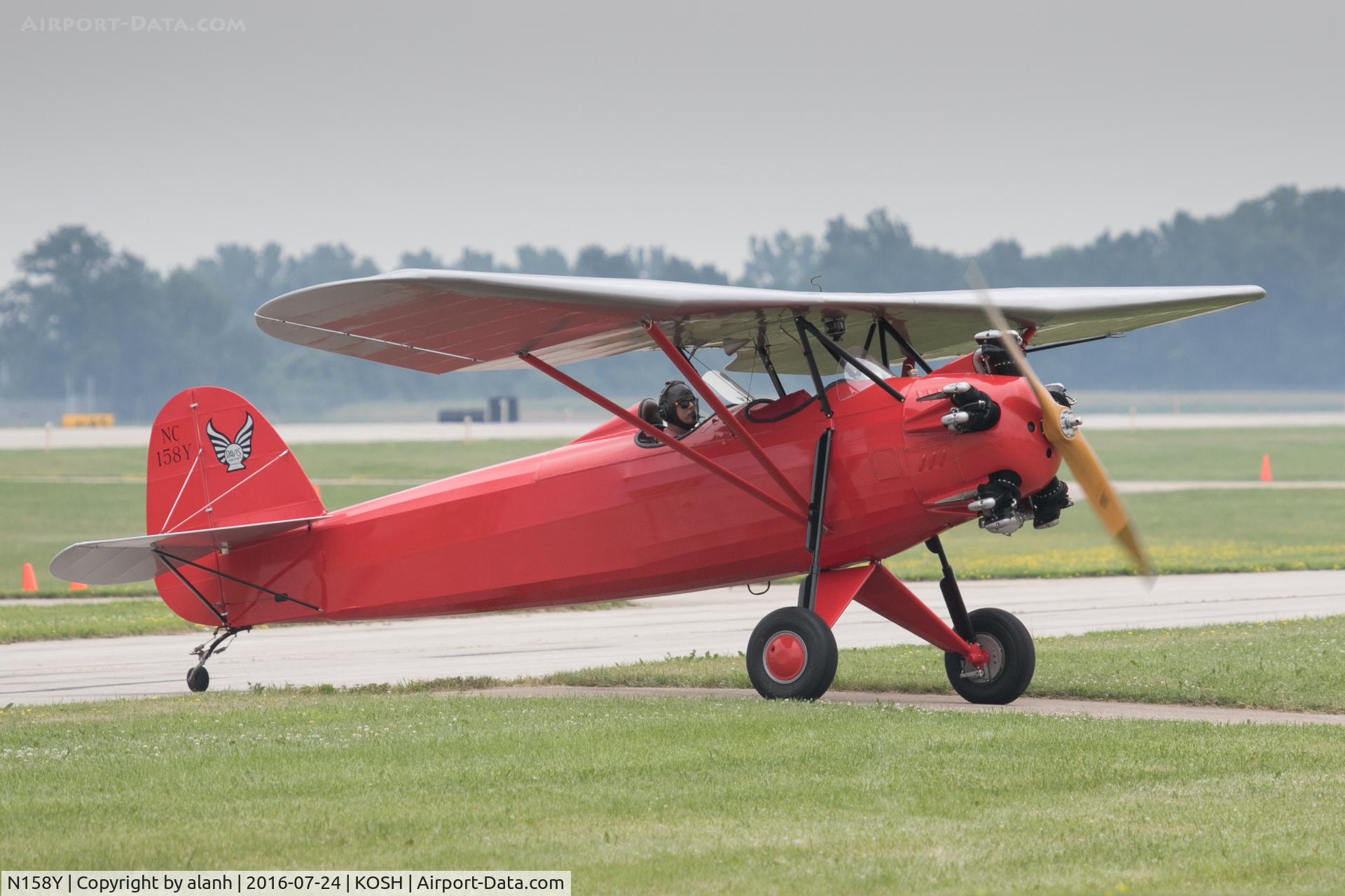 N158Y, 1930 Davis D-1-K C/N 508, Taxying to the vintage park