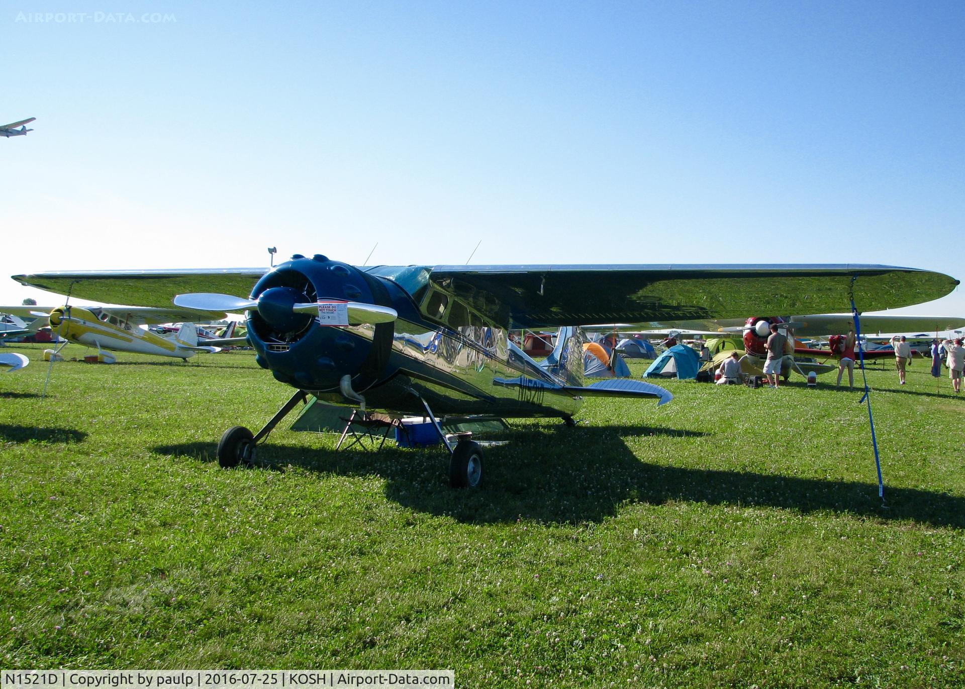 N1521D, 1952 Cessna 195A C/N 7743, At AirVenture 2016.