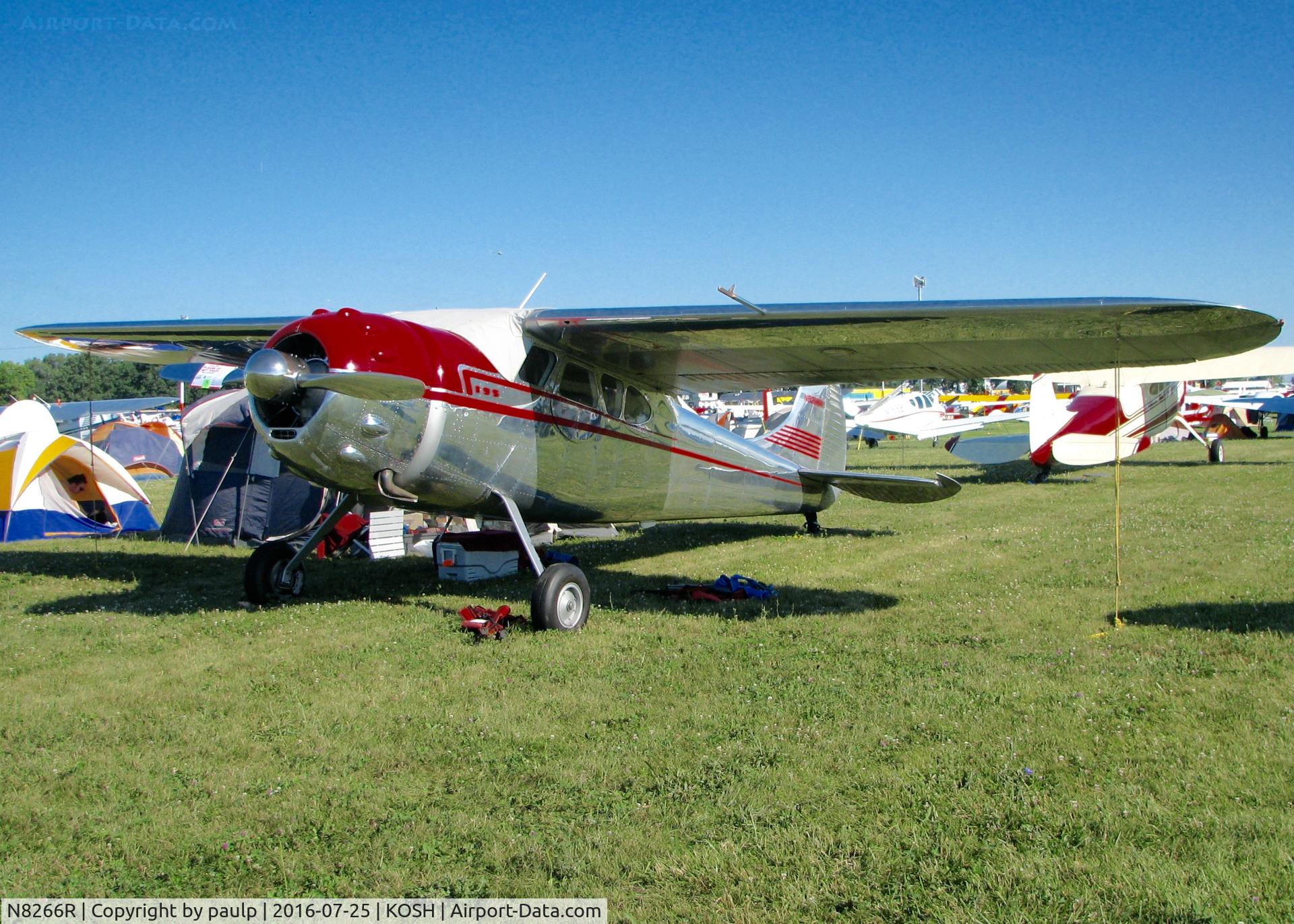 N8266R, 1949 Cessna 195 C/N 7550, At AirVenture 2016.