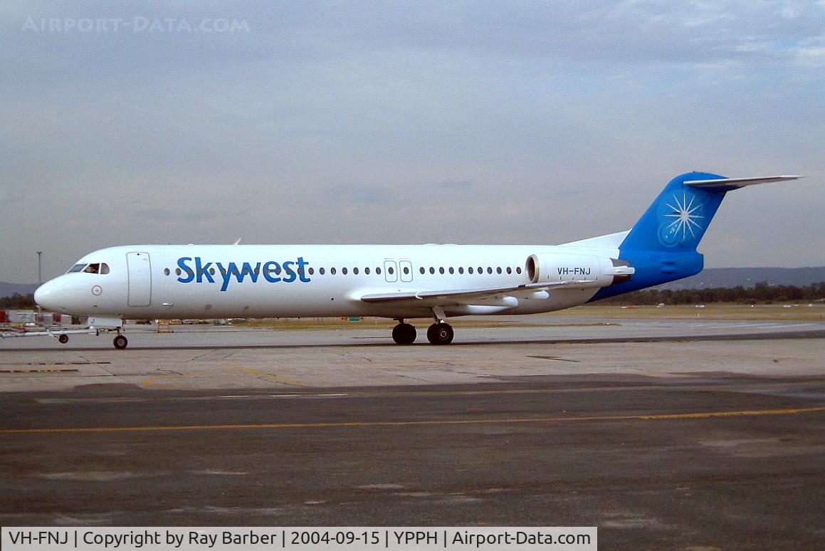 VH-FNJ, 1994 Fokker 100 (F-28-0100) C/N 11489, Fokker F-100 [11489] (Skywest Airlines) Perth Int'l~VH 15/09/2004