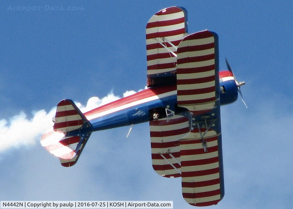 N4442N, 1943 Boeing A75N1 (PT17) C/N 75-7893, At AirVenture 2016.