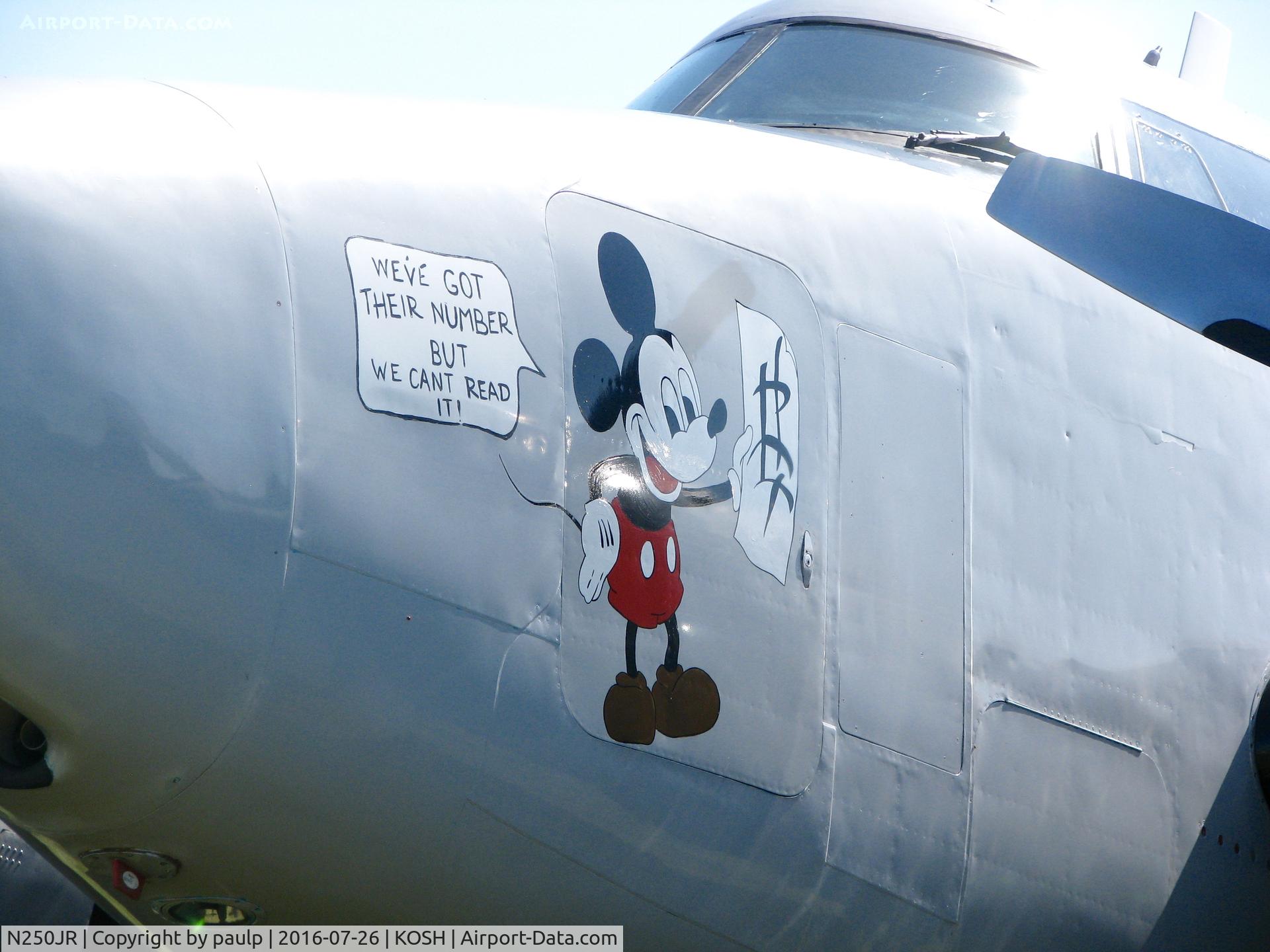 N250JR, 1942 Howard Aero Howard 250 (Lockheed C-60A Lodestar) C/N 2232 (18-2232), At AirVenture 2016.