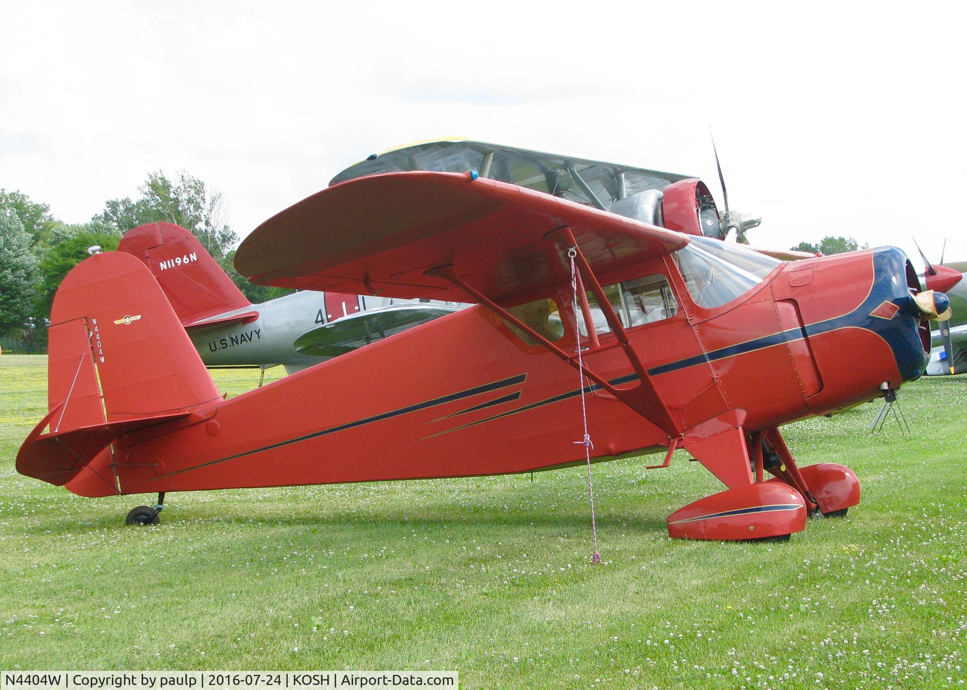 N4404W, Rearwin Cloudster 8135 C/N 828, At AirVenture 2016.