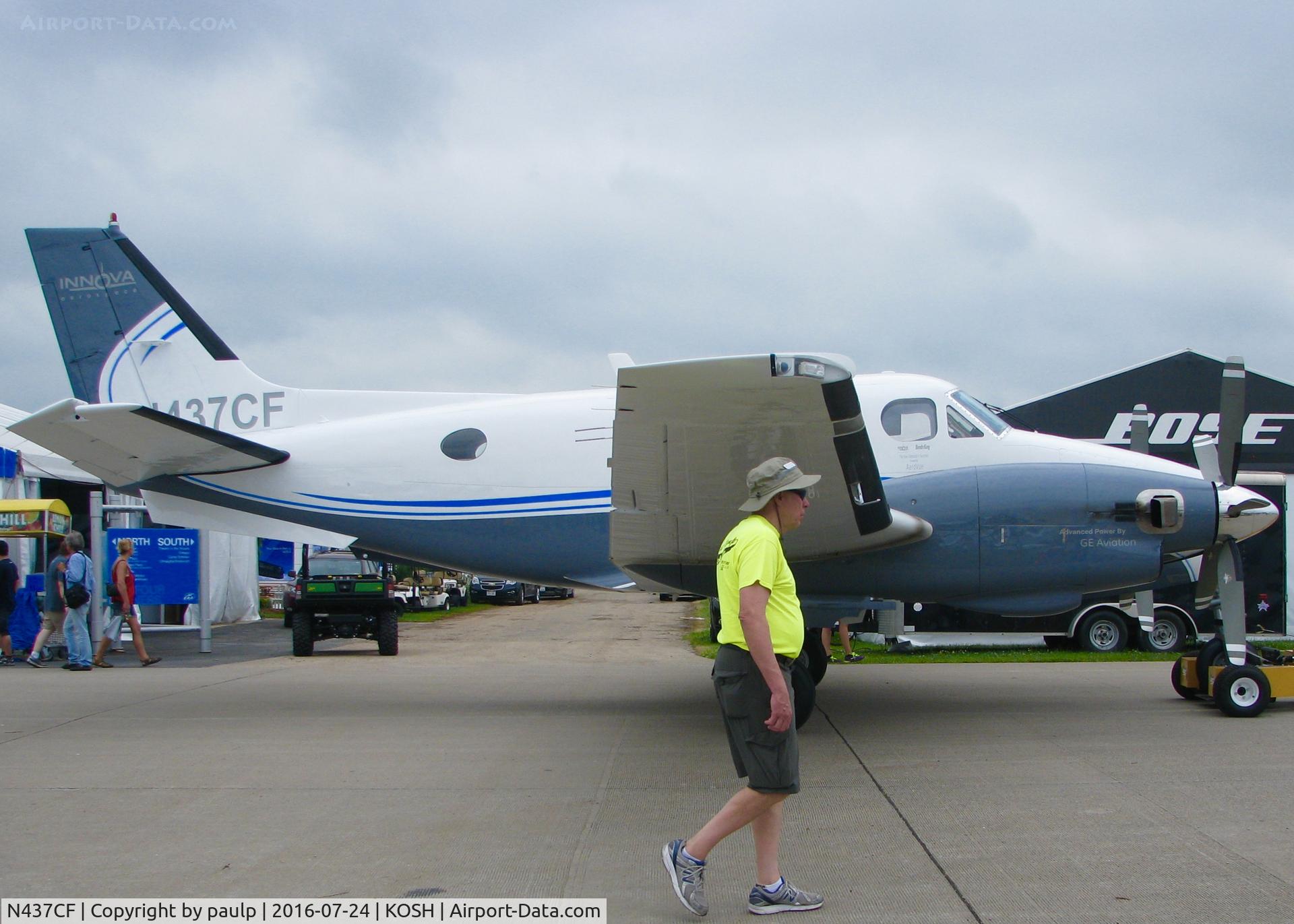N437CF, 1965 Beech 65-A90 C/N LJ-140, At AirVenture 2016.