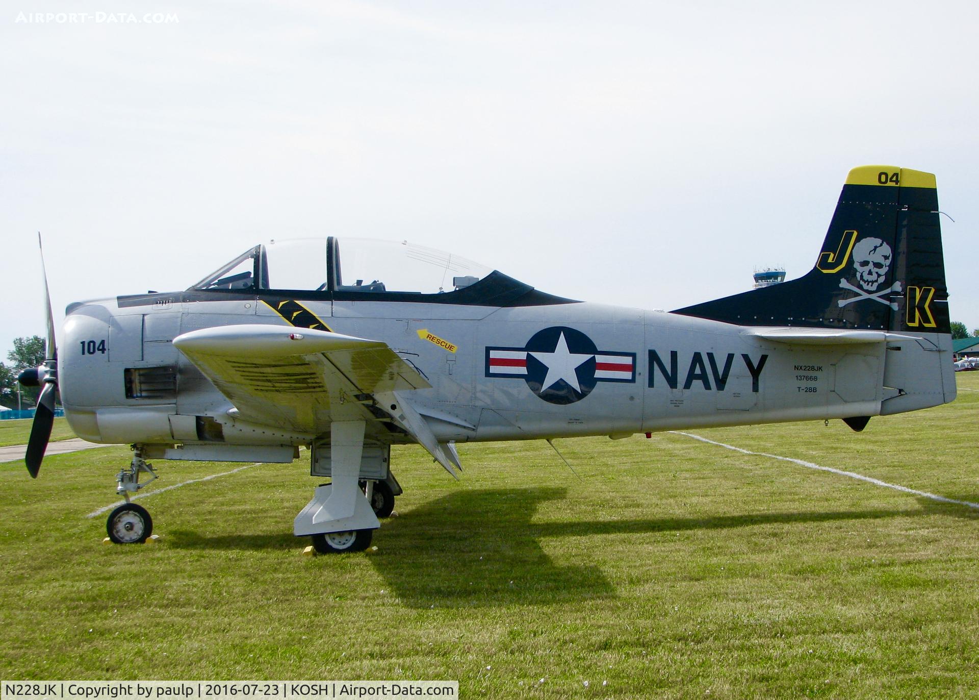 N228JK, 1955 North American T-28B Trojan C/N 200-31 (137668), At AirVenture 2016.