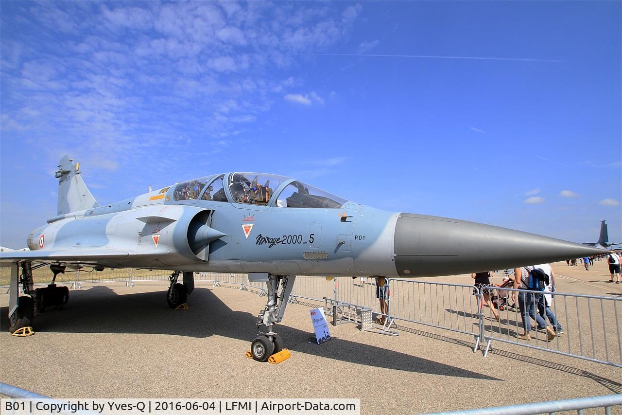 B01, Dassault Mirage 2000-5 C/N B01, Dassault Mirage 2000B, Displayed at Istres-Le Tubé Air Base 125 (LFMI-QIE) open day 2016