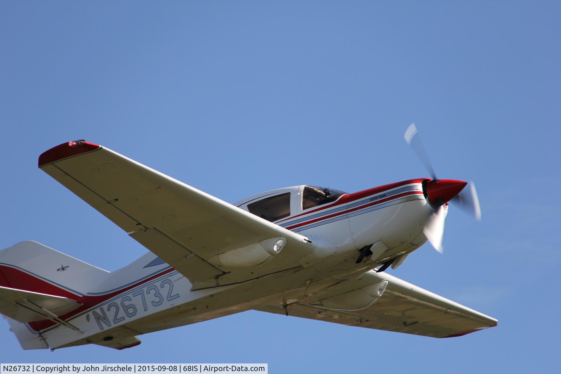 N26732, 1990 Bellanca 17-30A Viking C/N 90-301012, Fly-by at casa de Aero, Sept, 2015