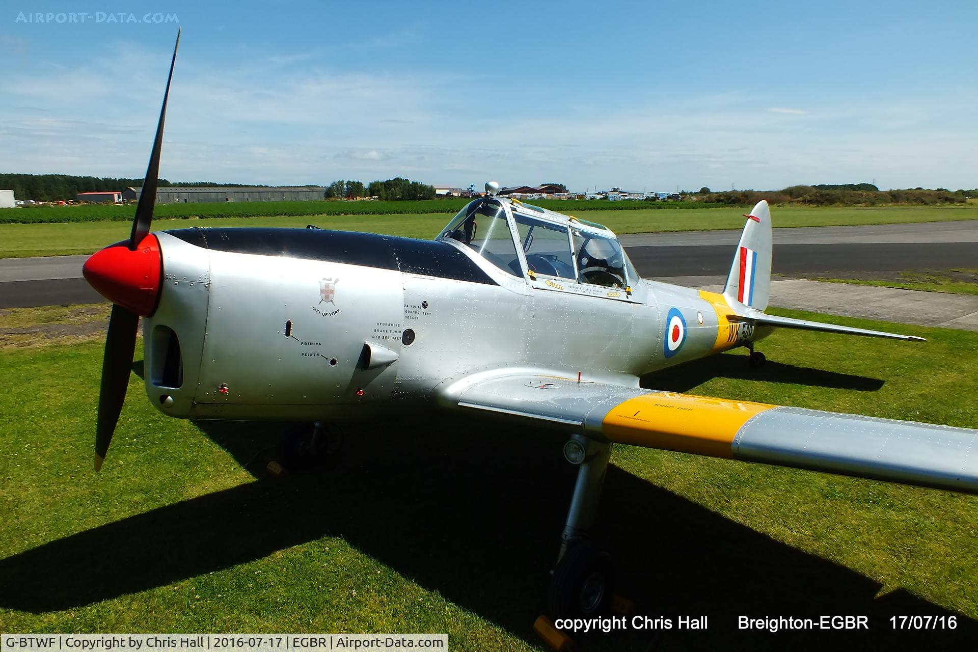 G-BTWF, 1951 De Havilland DHC-1 Chipmunk T.10 C/N C1/0564, at Breighton's Summer Fly-in