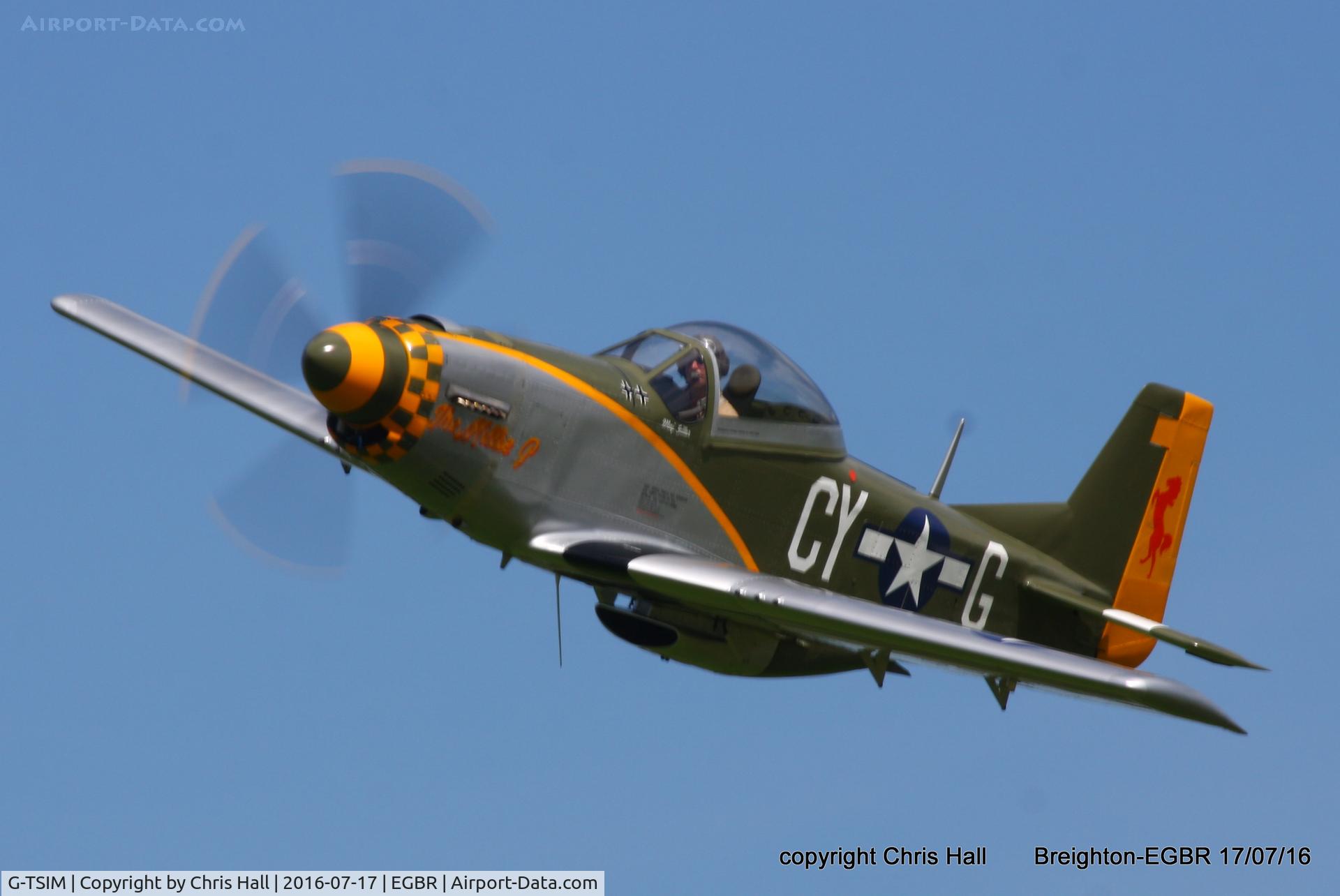 G-TSIM, 2012 Titan T-51 Mustang C/N LAA 355-14964, at Breighton's Summer Fly-in