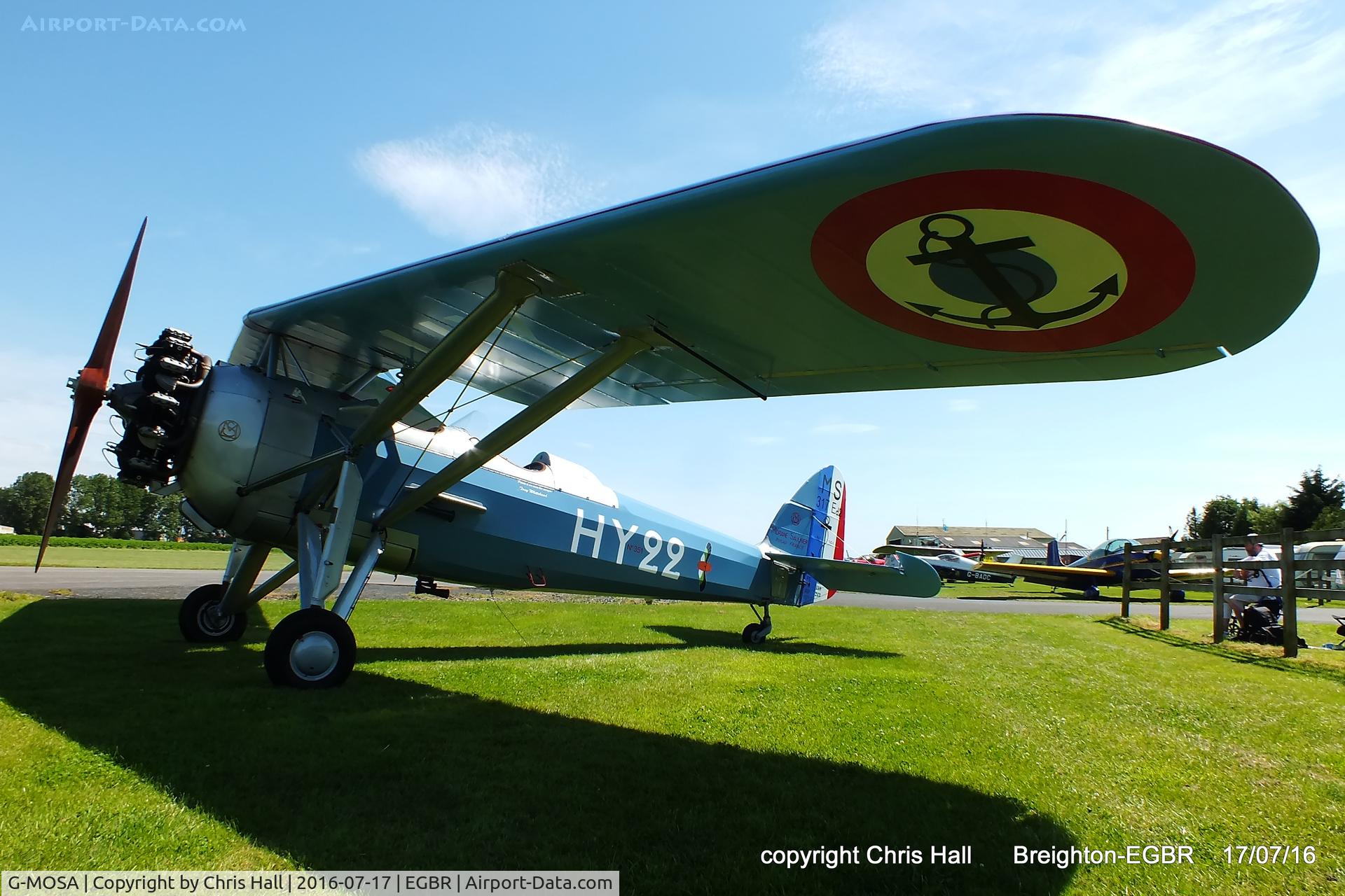 G-MOSA, 1952 Morane-Saulnier MS.317 C/N 351, at Breighton's Summer Fly-in