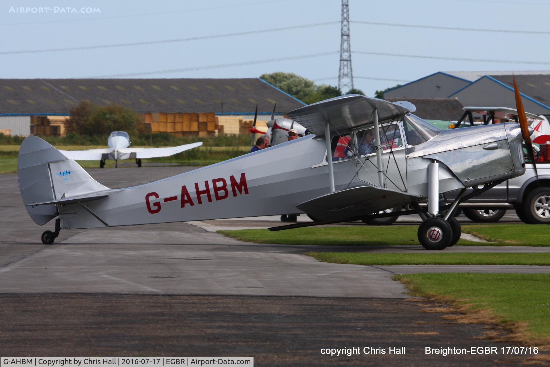 G-AHBM, 1935 De Havilland DH.87B Hornet Moth C/N 8126, at Breighton's Summer Fly-in