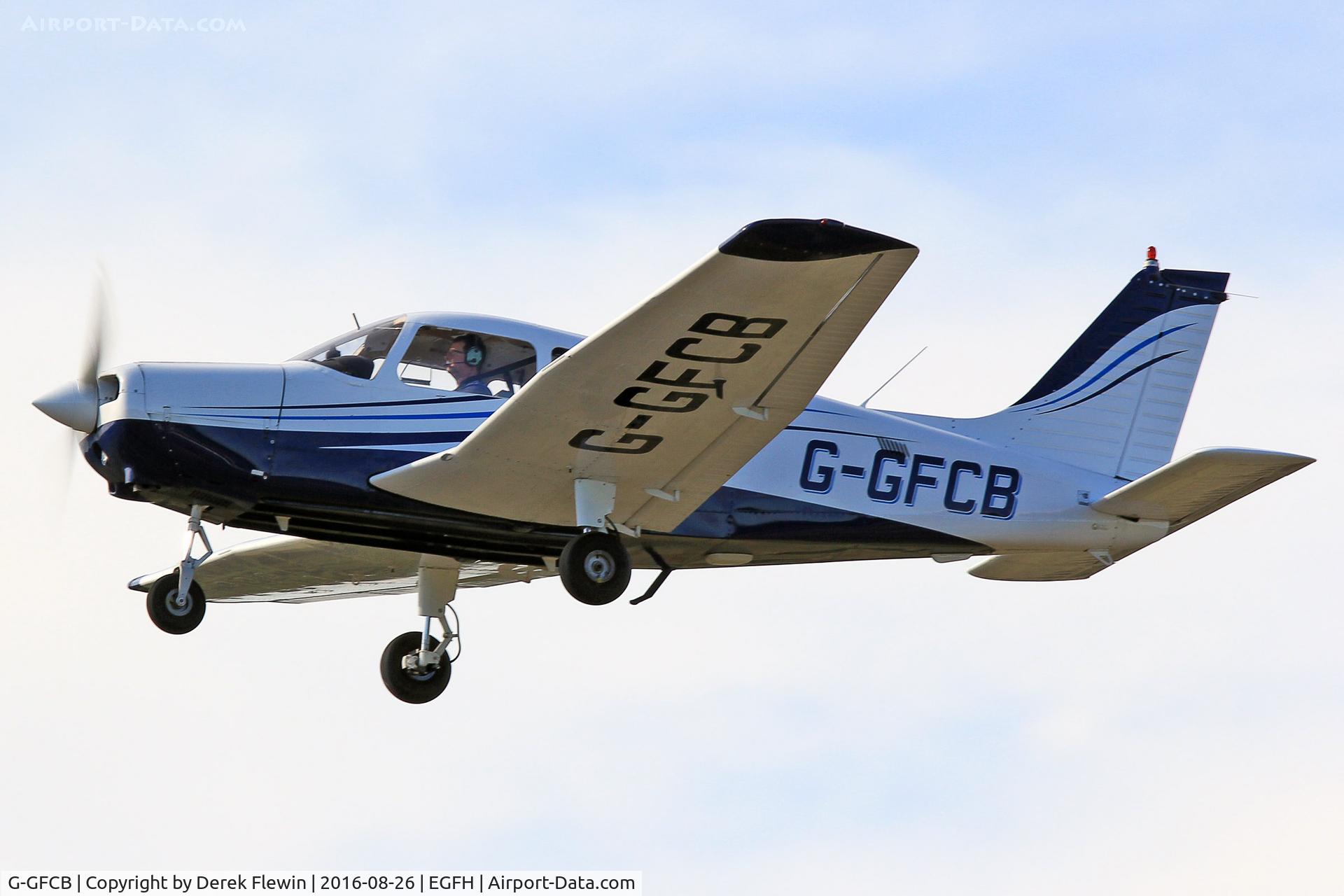 G-GFCB, 1989 Piper PA-28-161 Cadet C/N 2841101, Cadet, Bristol and Wessex Aeroplane Club Ltd Bristol Lulsgate Somerset based, previously N9175x based, seen pulling out from runway 22 en-route RTB.
