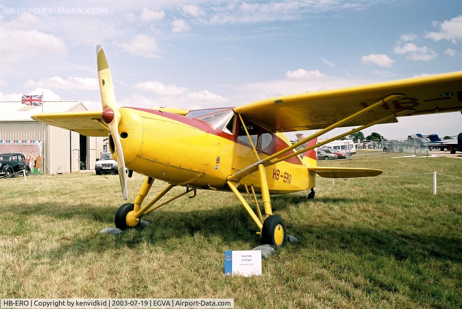 HB-ERO, 1943 Fairchild UC-61K Argus III (24R-46A) C/N 891, In the 100 Years of Flight enclave at RIAT.
