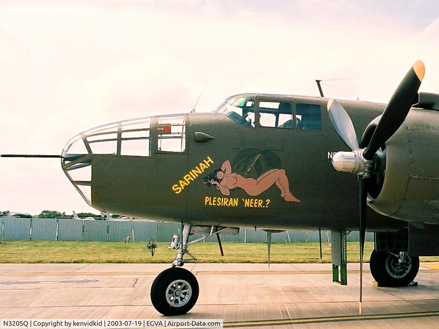 N320SQ, 1944 North American B-25N Mitchell C/N 108-32782, In the 100 Years of Flight enclave at RIAT.