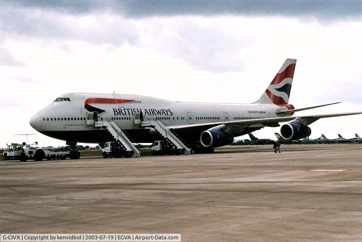 G-CIVX, 1998 Boeing 747-436 C/N 28852, British Airways visitor to RIAT.