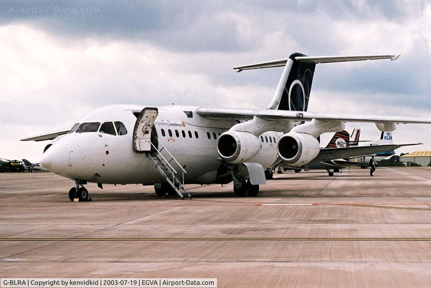 G-BLRA, 1984 British Aerospace BAe.146-100 C/N E1017, BAE Systems visitor to RIAT.