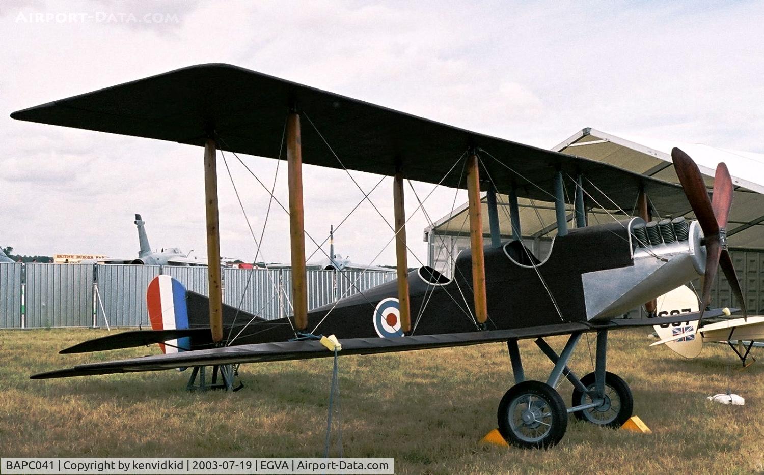 BAPC041, 1962 Royal Aircraft Factory BE-2c Replica C/N BAPC.41, In the 100 Years of Flight enclave.