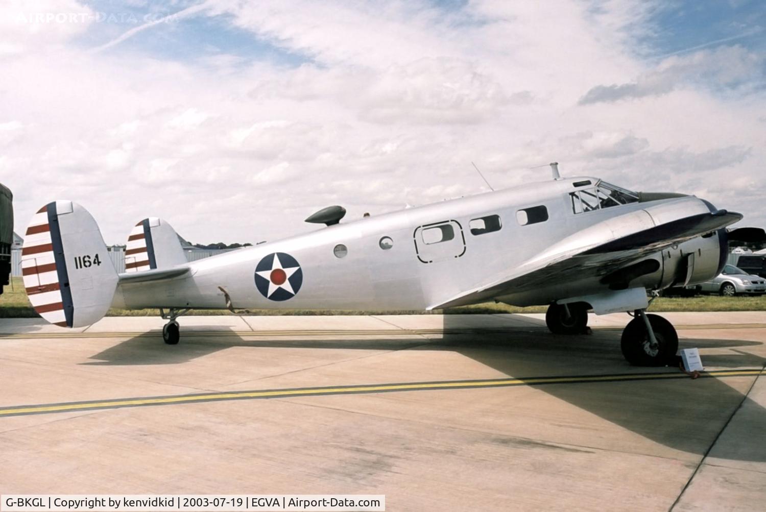 G-BKGL, 1952 Beech Expeditor 3TM C/N CA-164 (A-764), In the 100 Years of Flight enclave.