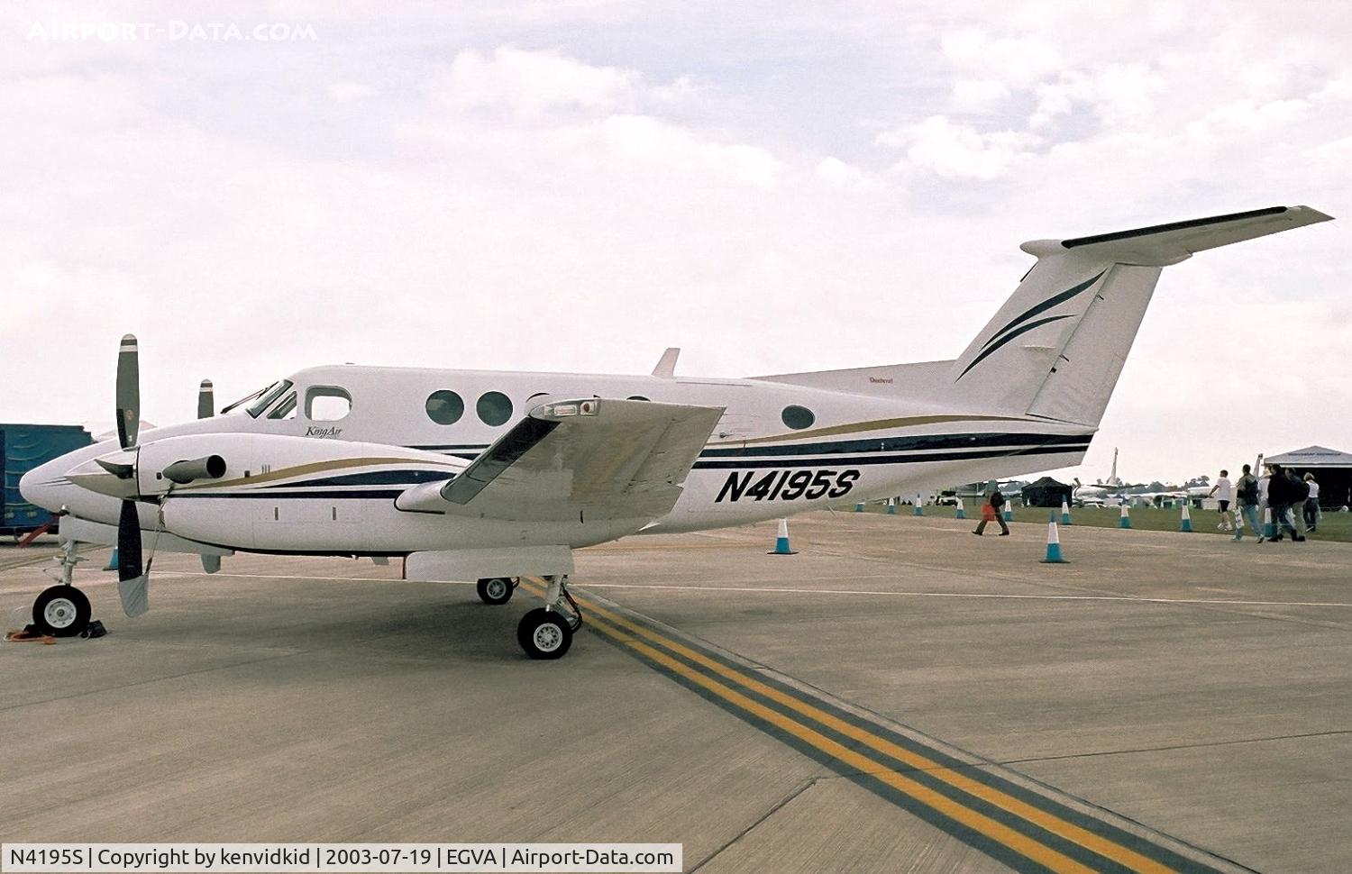 N4195S, 2002 Raytheon Aircraft Company B200 C/N BB-1795, Private at the RIAT.