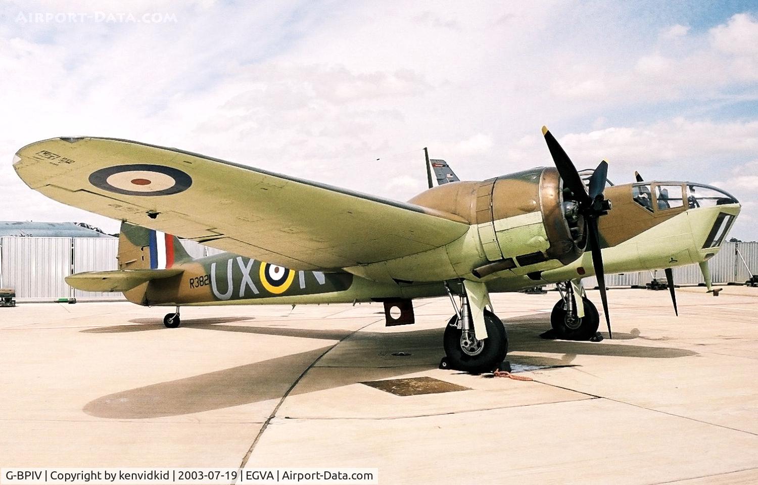 G-BPIV, 1943 Bristol 149 Bolingbroke Mk.IVT C/N 10201, In the 100 Years of Flight enclave.