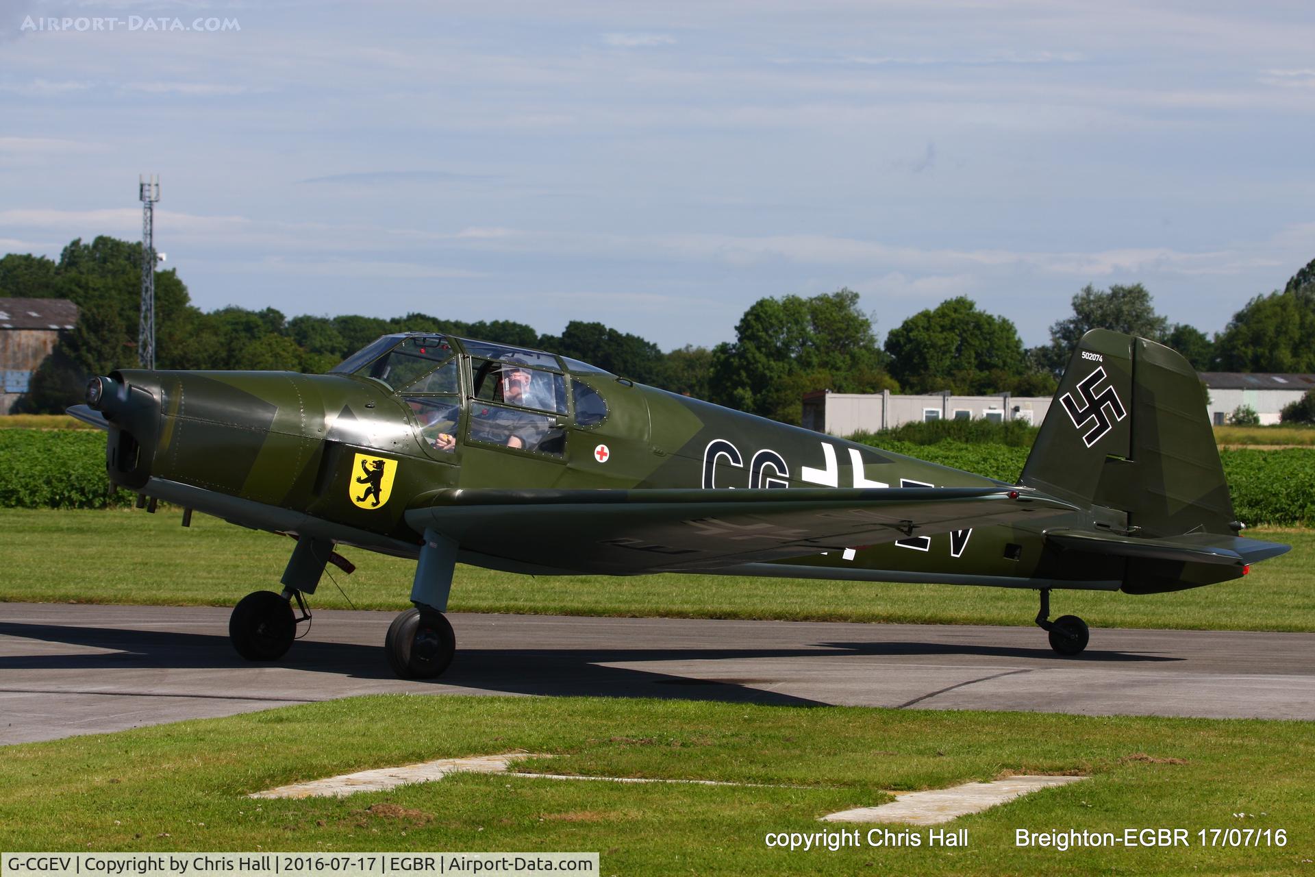 G-CGEV, 1970 Heliopolis Gomhouria Mk.6 (Bu-181) C/N 067, at Breighton's Summer Fly-in