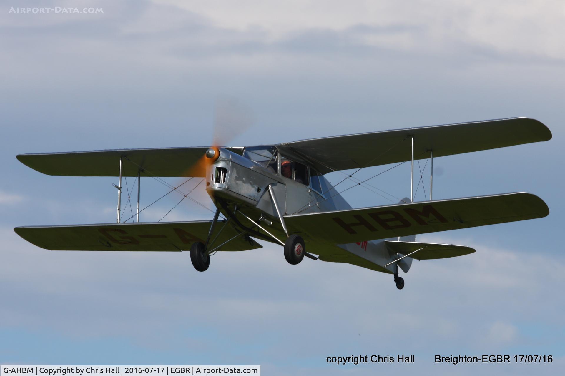 G-AHBM, 1935 De Havilland DH.87B Hornet Moth C/N 8126, at Breighton's Summer Fly-in