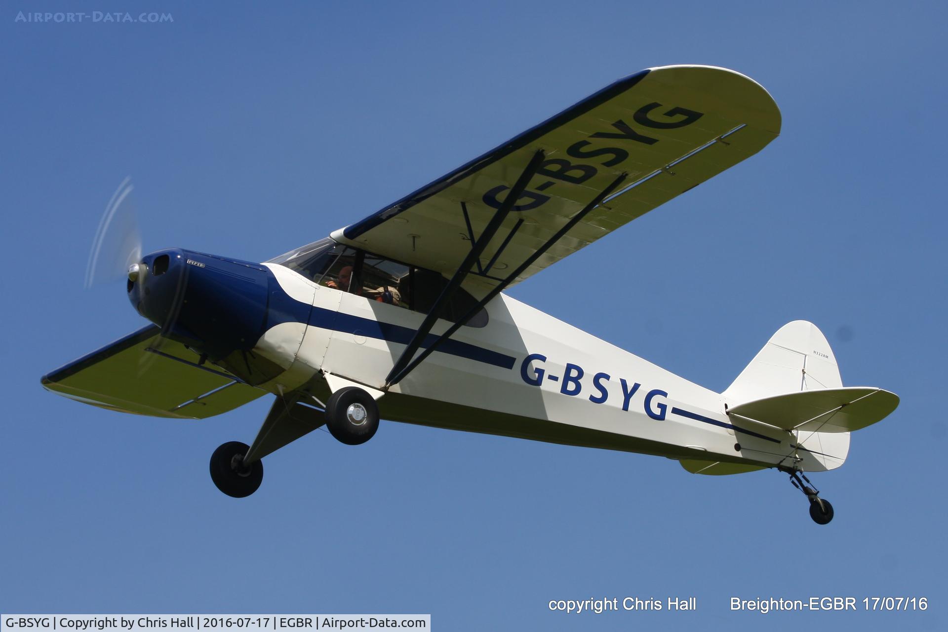 G-BSYG, 1947 Piper PA-12 Super Cruiser C/N 12-2106, at Breighton's Summer Fly-in
