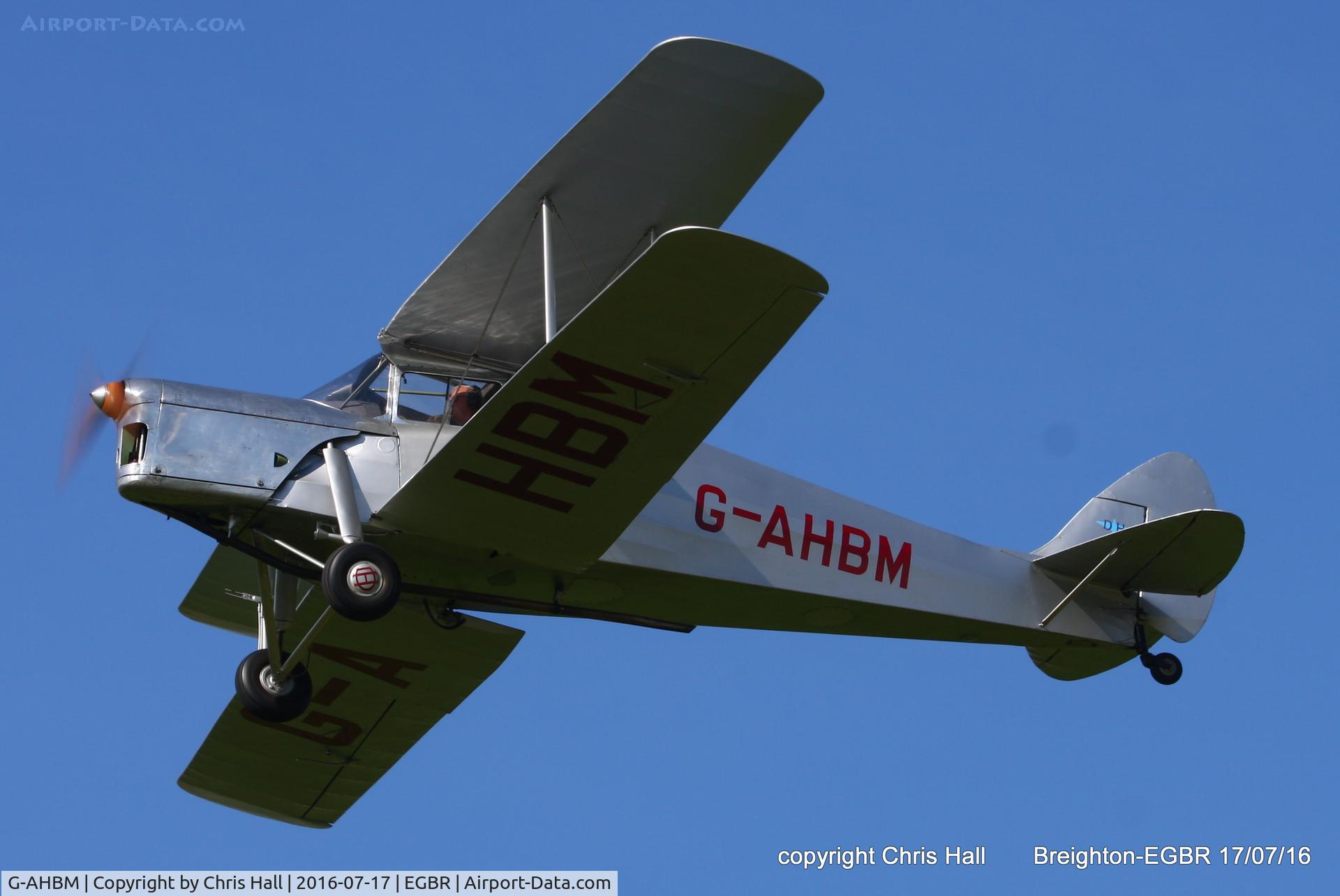 G-AHBM, 1935 De Havilland DH.87B Hornet Moth C/N 8126, at Breighton's Summer Fly-in