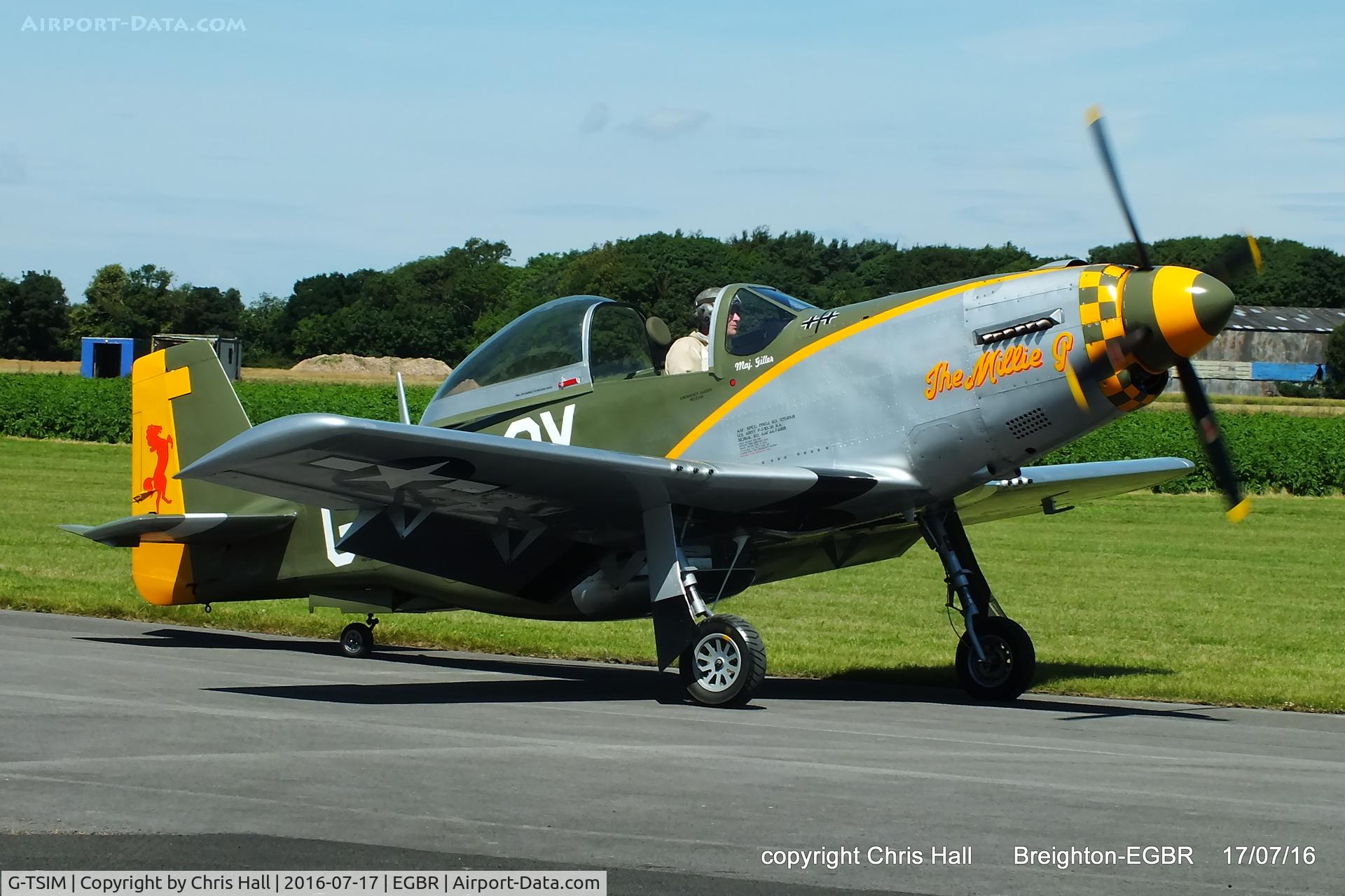 G-TSIM, 2012 Titan T-51 Mustang C/N LAA 355-14964, at Breighton's Summer Fly-in