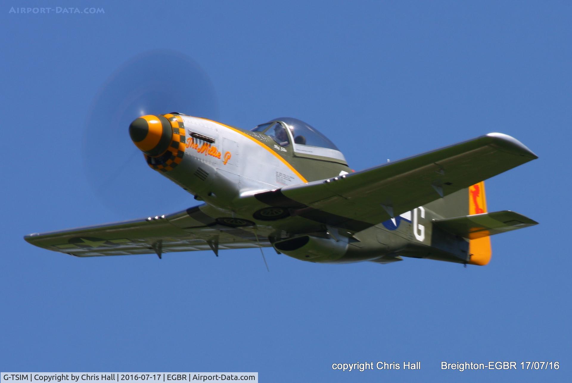 G-TSIM, 2012 Titan T-51 Mustang C/N LAA 355-14964, at Breighton's Summer Fly-in