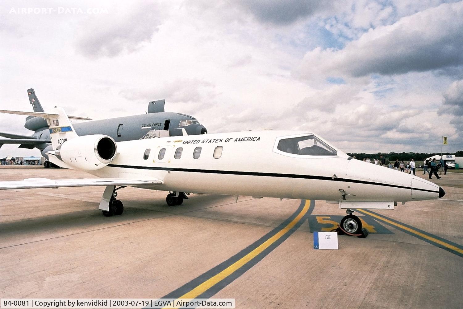 84-0081, 1984 Gates Learjet 35A (C-21A) C/N 35A-527, USAF at RIAT.