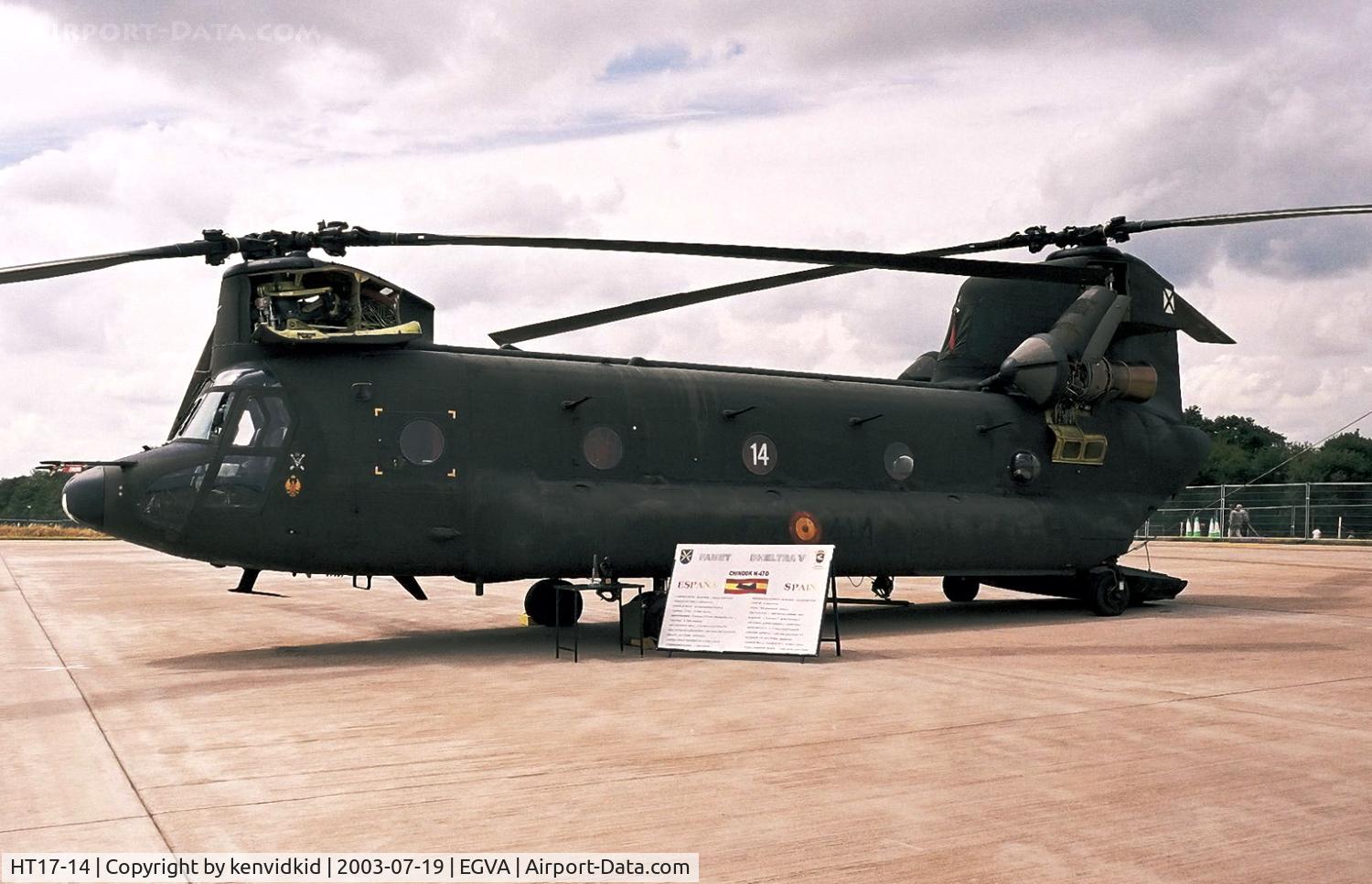 HT17-14, Boeing CH-47D Chinook C/N B870/MA-901, Spanish Air Force at RIAT.
