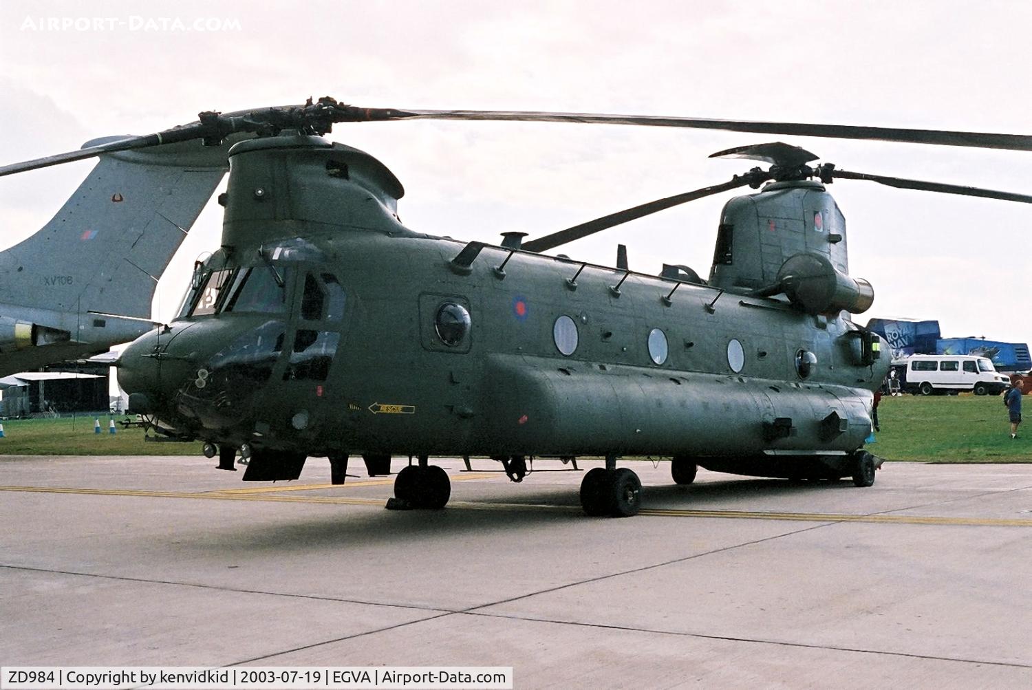 ZD984, Boeing Vertol Chinook HC.2 C/N M/A041/B-876/M7015, RAF at RIAT
