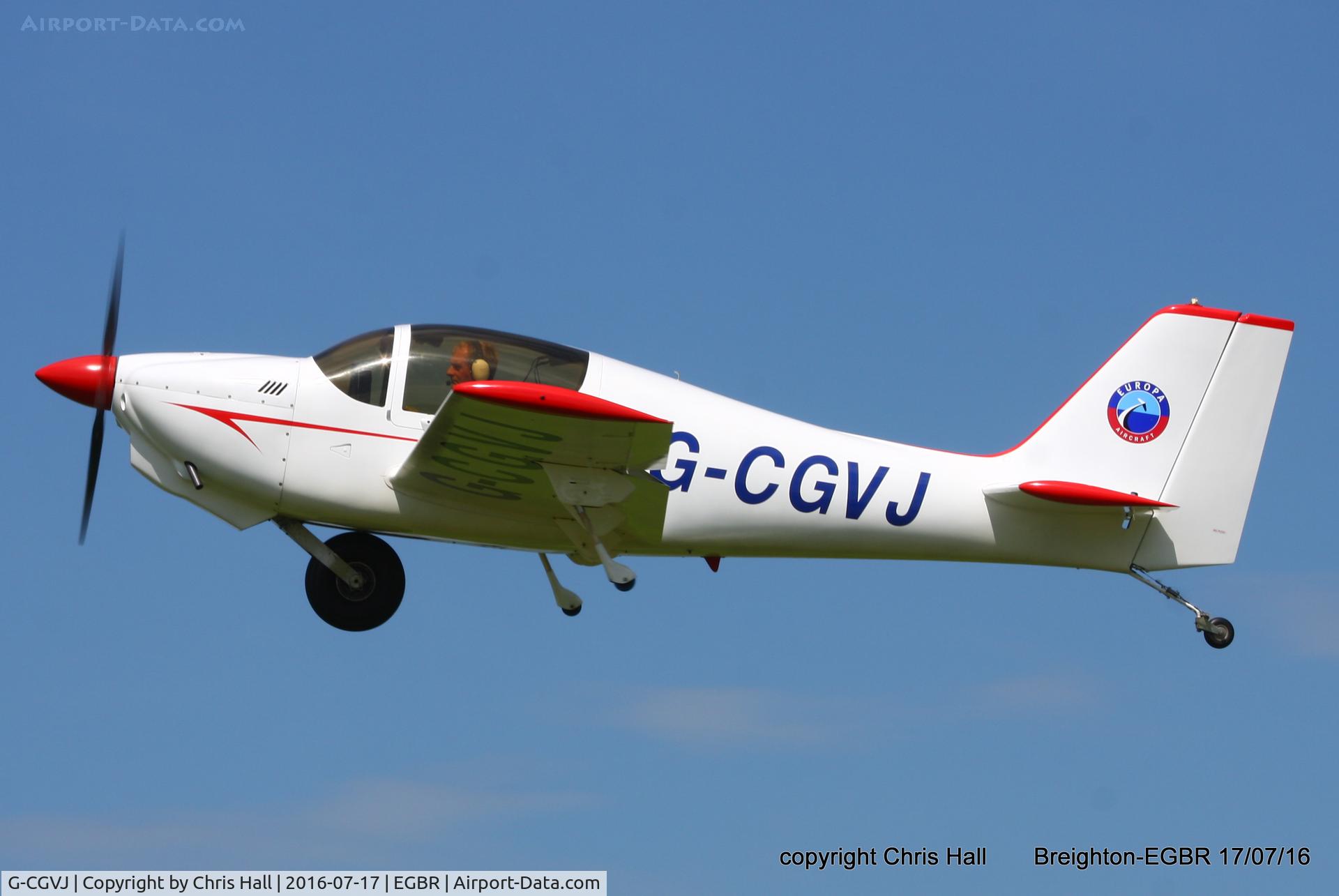 G-CGVJ, 2014 Europa XS Monowheel C/N PFA 247-13752, at Breighton's Summer Fly-in
