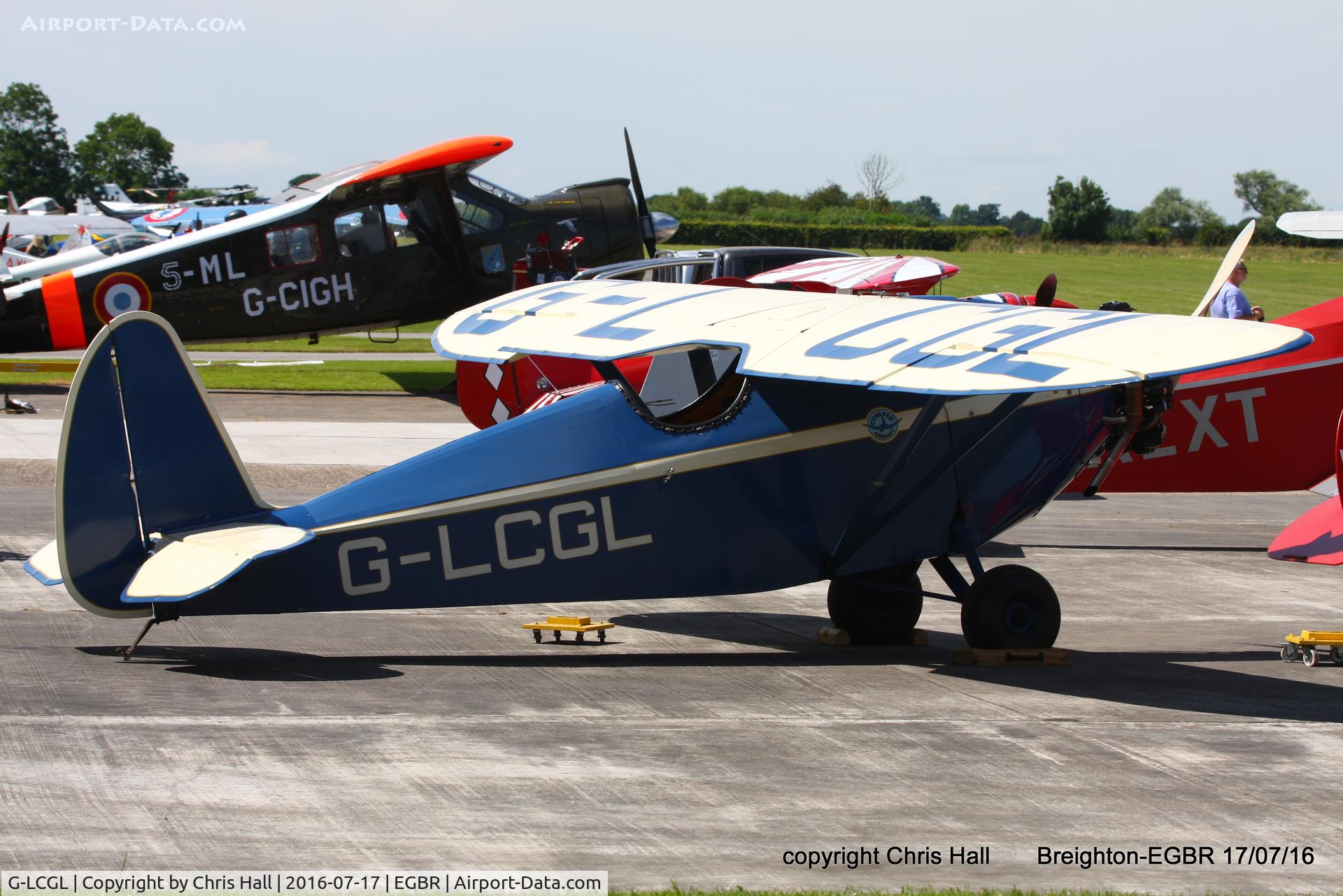 G-LCGL, 1993 Comper CLA7 Swift Replica C/N PFA 103-11089, at Breighton's Summer Fly-in
