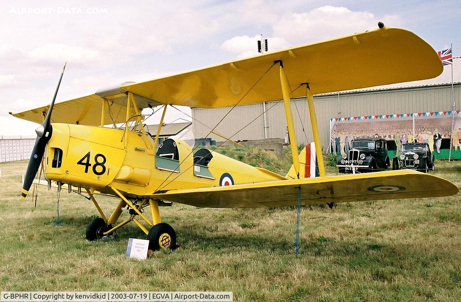 G-BPHR, 1940 De Havilland Australia DH-82A Tiger Moth C/N DHA45, In the 100 Years of Flight enclave at RIAT.