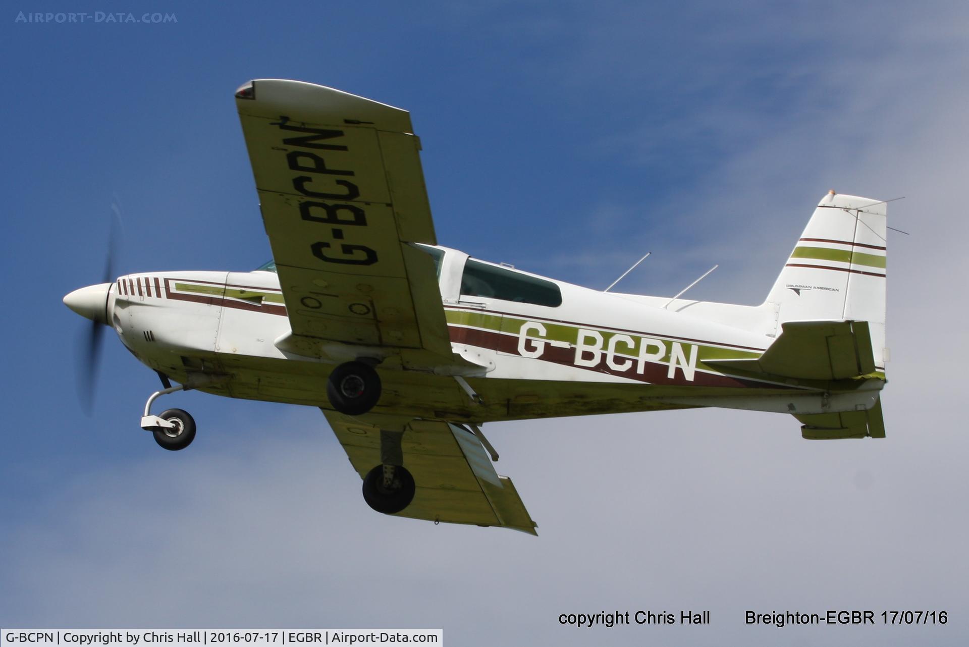 G-BCPN, 1974 Grumman American AA-5 Traveler C/N AA5-0665, at Breighton's Summer fly in