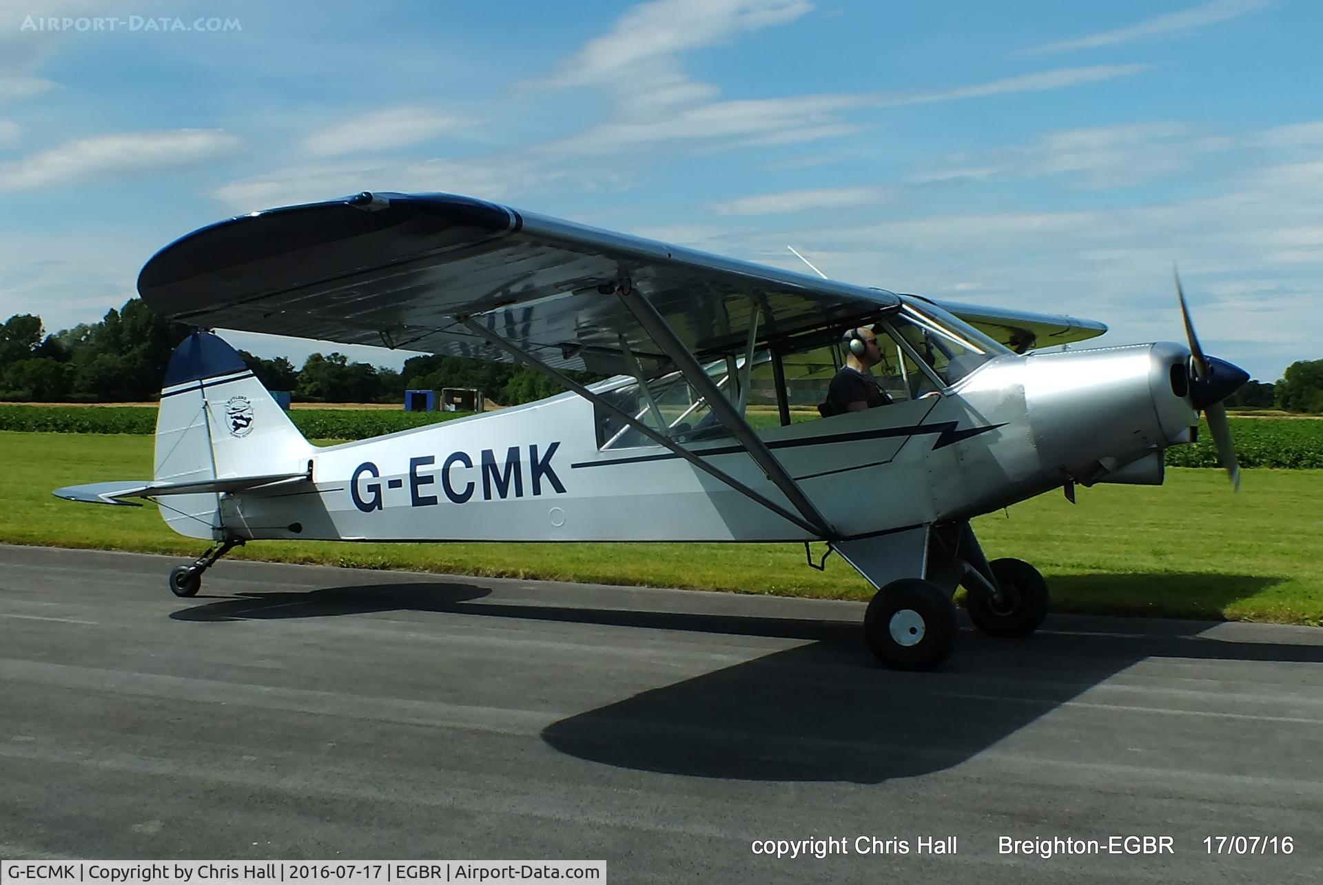 G-ECMK, 1982 Piper PA-18-150 Super Cub C/N 18-8209022, at Breighton's Summer fly in