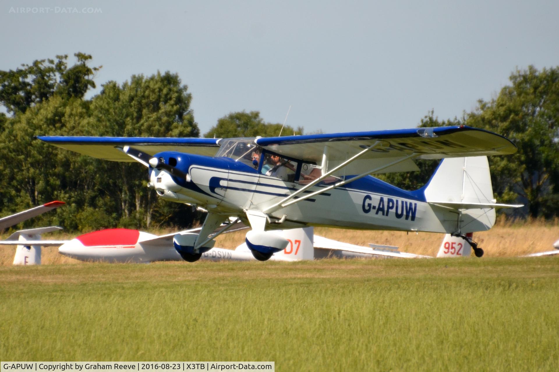 G-APUW, 1959 Auster J-5V Autocar C/N 3273, Landing at Tibenham.