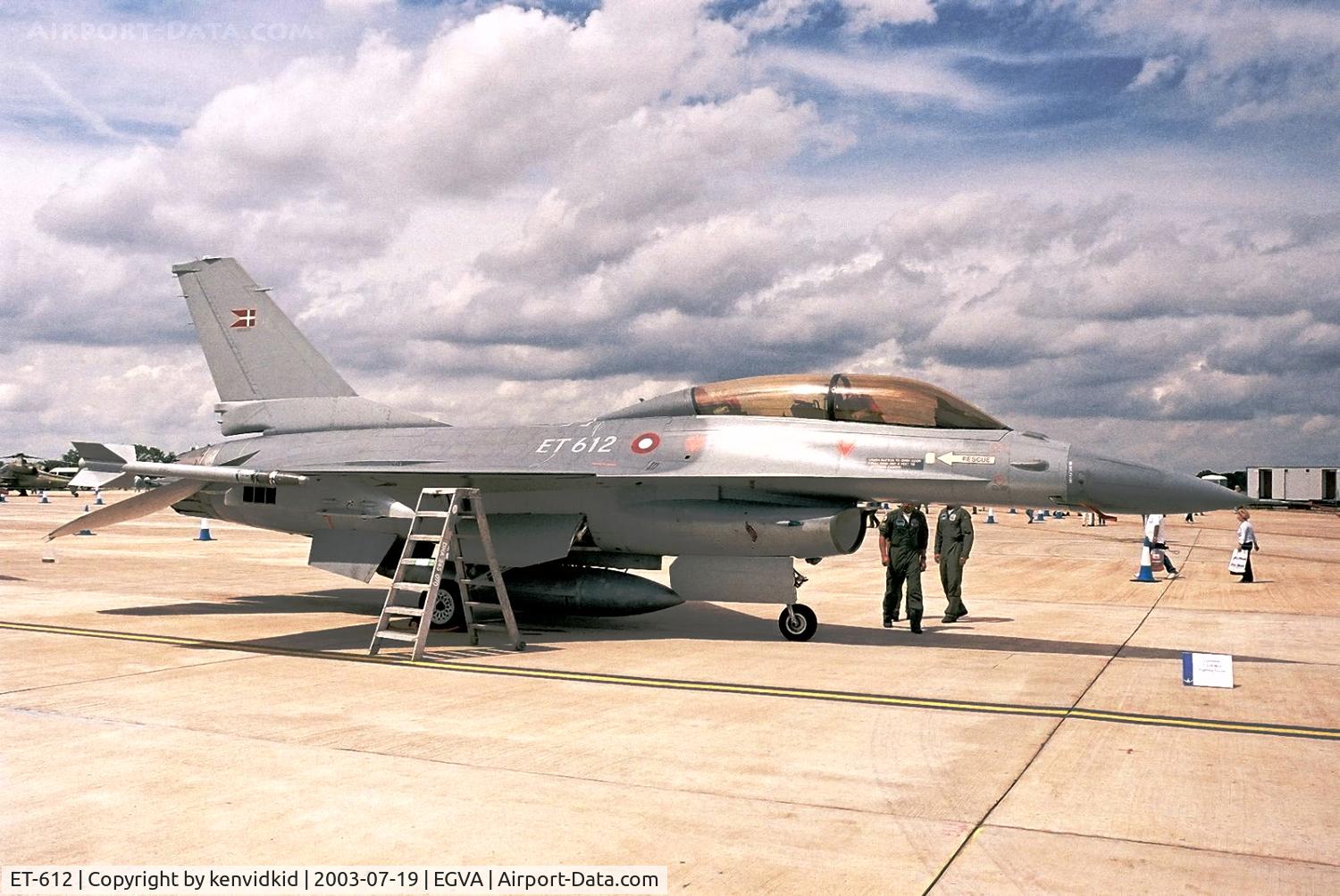 ET-612, SABCA F-16B Fighting Falcon C/N 6G-9, Royal Danish Air Force at RIAT.