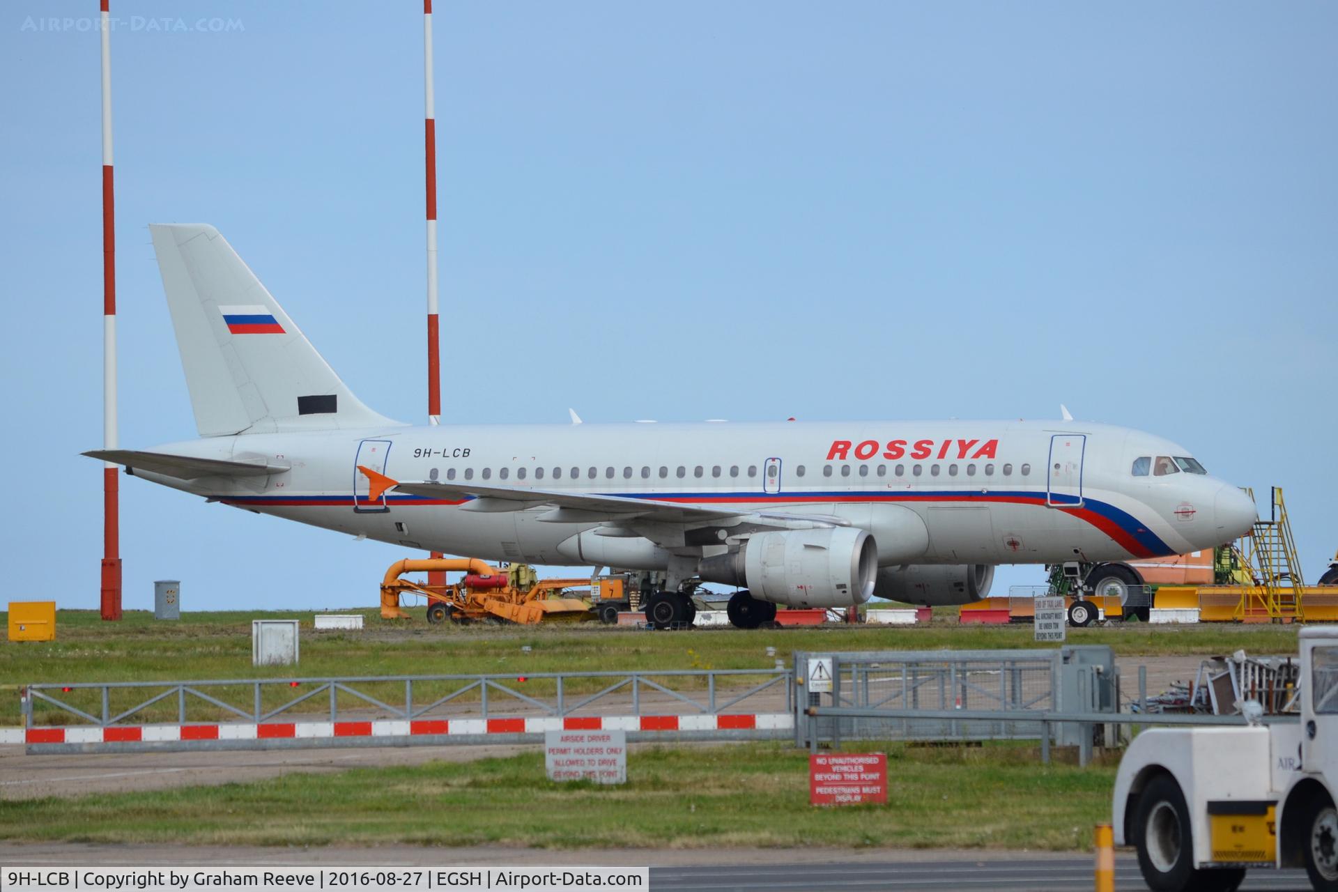 9H-LCB, 2002 Airbus A319-111 C/N 1654, Parked at Norwich.