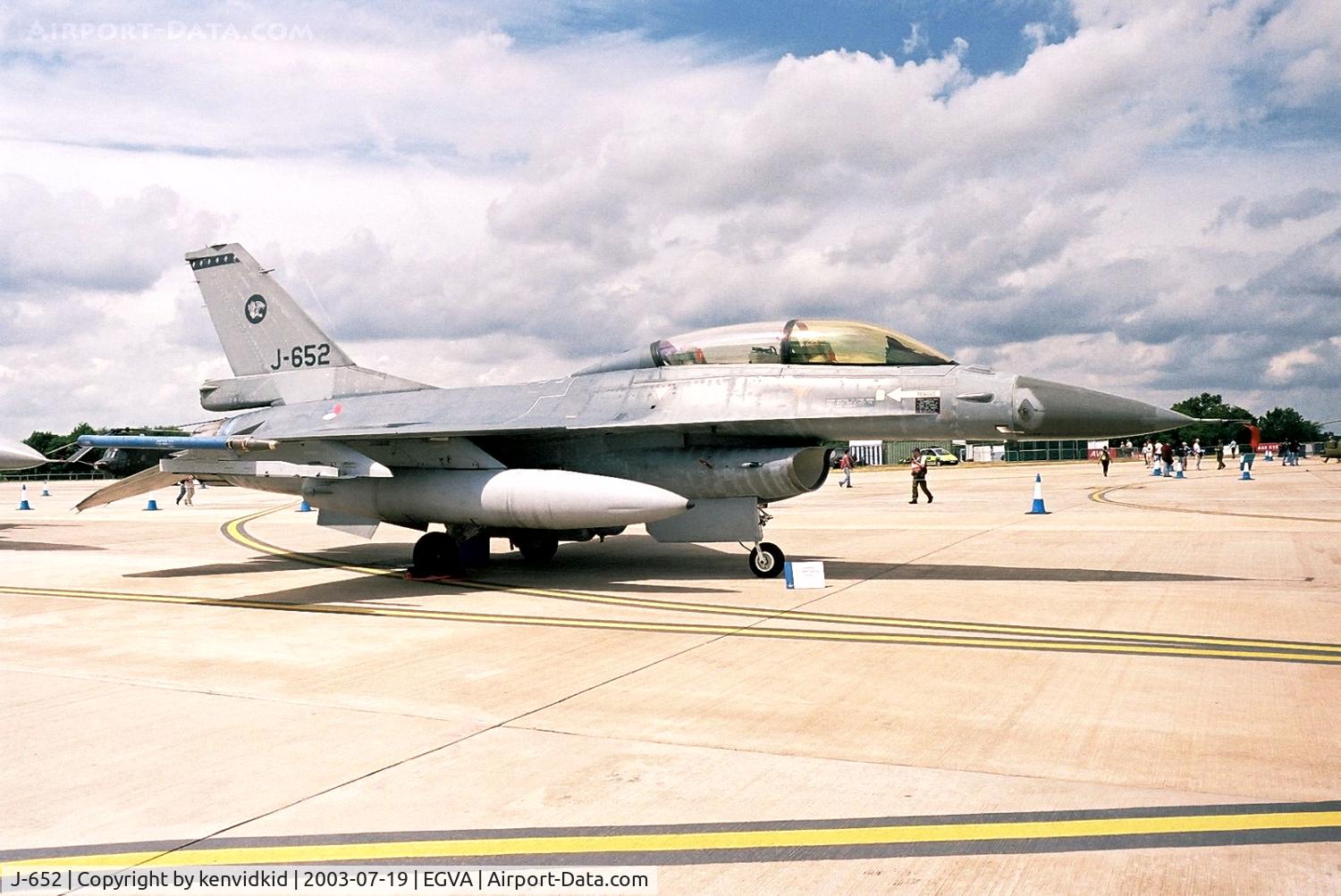 J-652, Fokker F-16B Fighting Falcon C/N 6E-17, Royal Netherlands Air Force at RIAT.