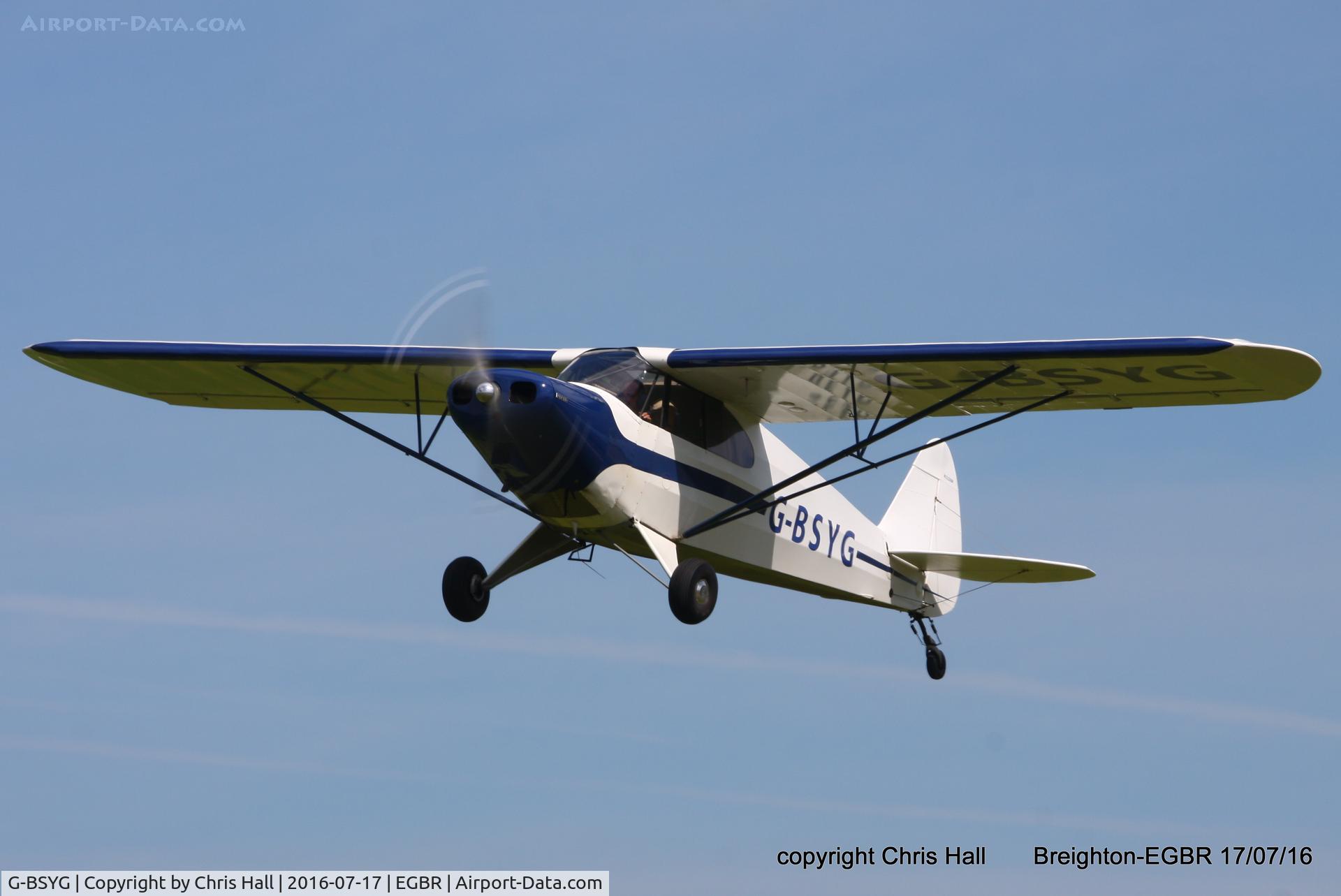 G-BSYG, 1947 Piper PA-12 Super Cruiser C/N 12-2106, at Breighton's Summer fly in