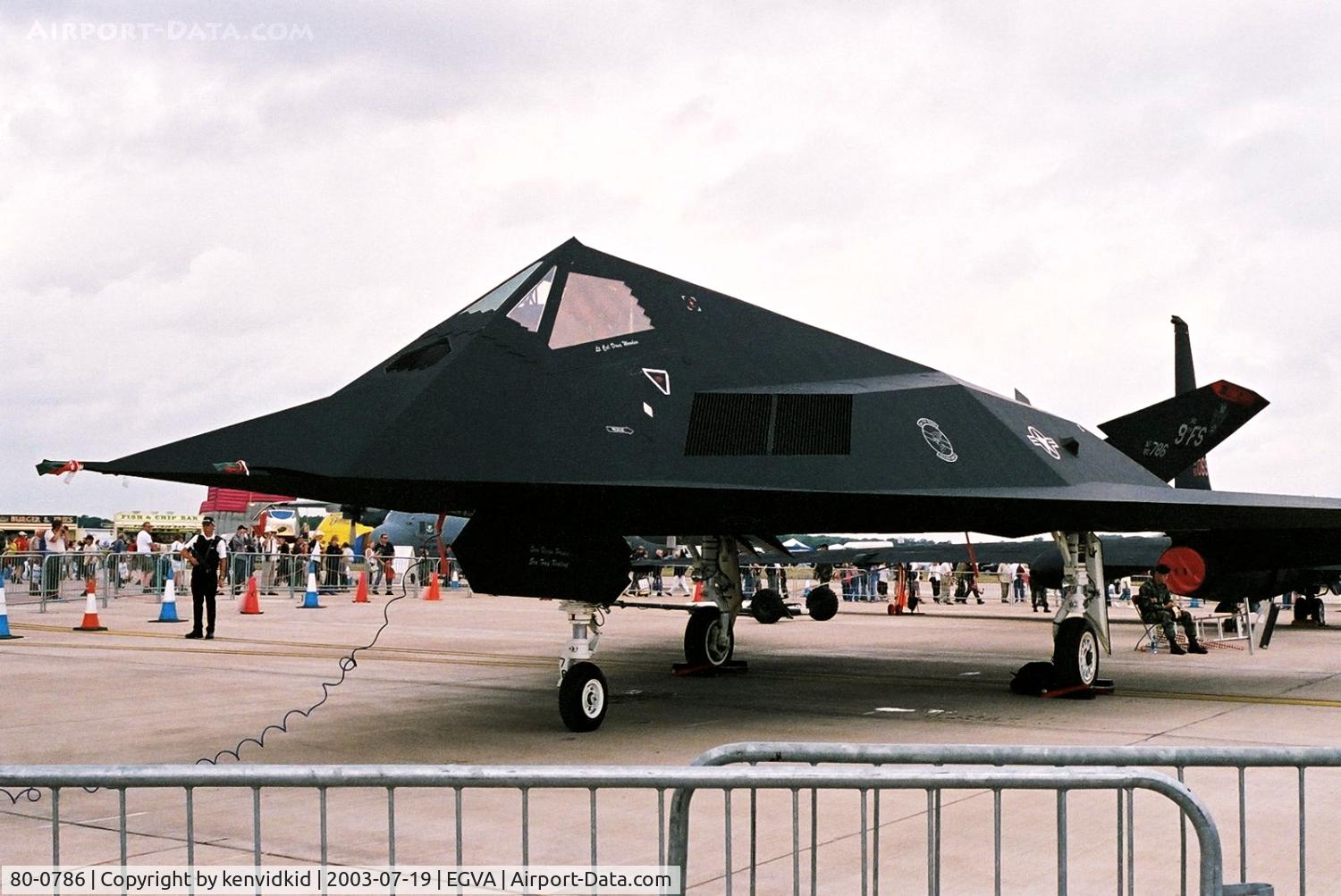 80-0786, 1982 Lockheed F-117A Nighthawk C/N A.4011, USAF at RIAT.