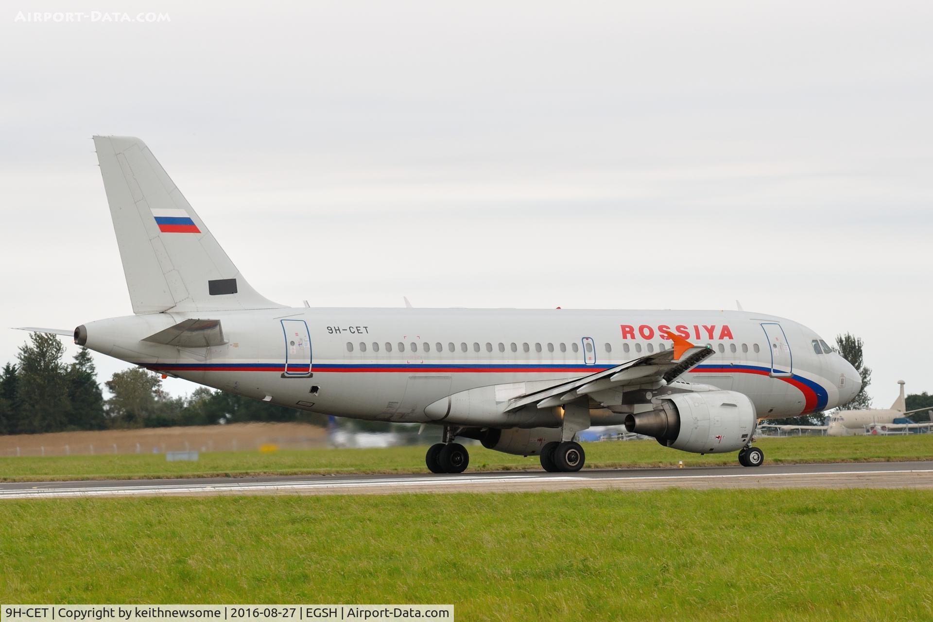 9H-CET, 2002 Airbus A319-111 C/N 1679, Leaving Norwich for Malta, formerly EI-ETO.