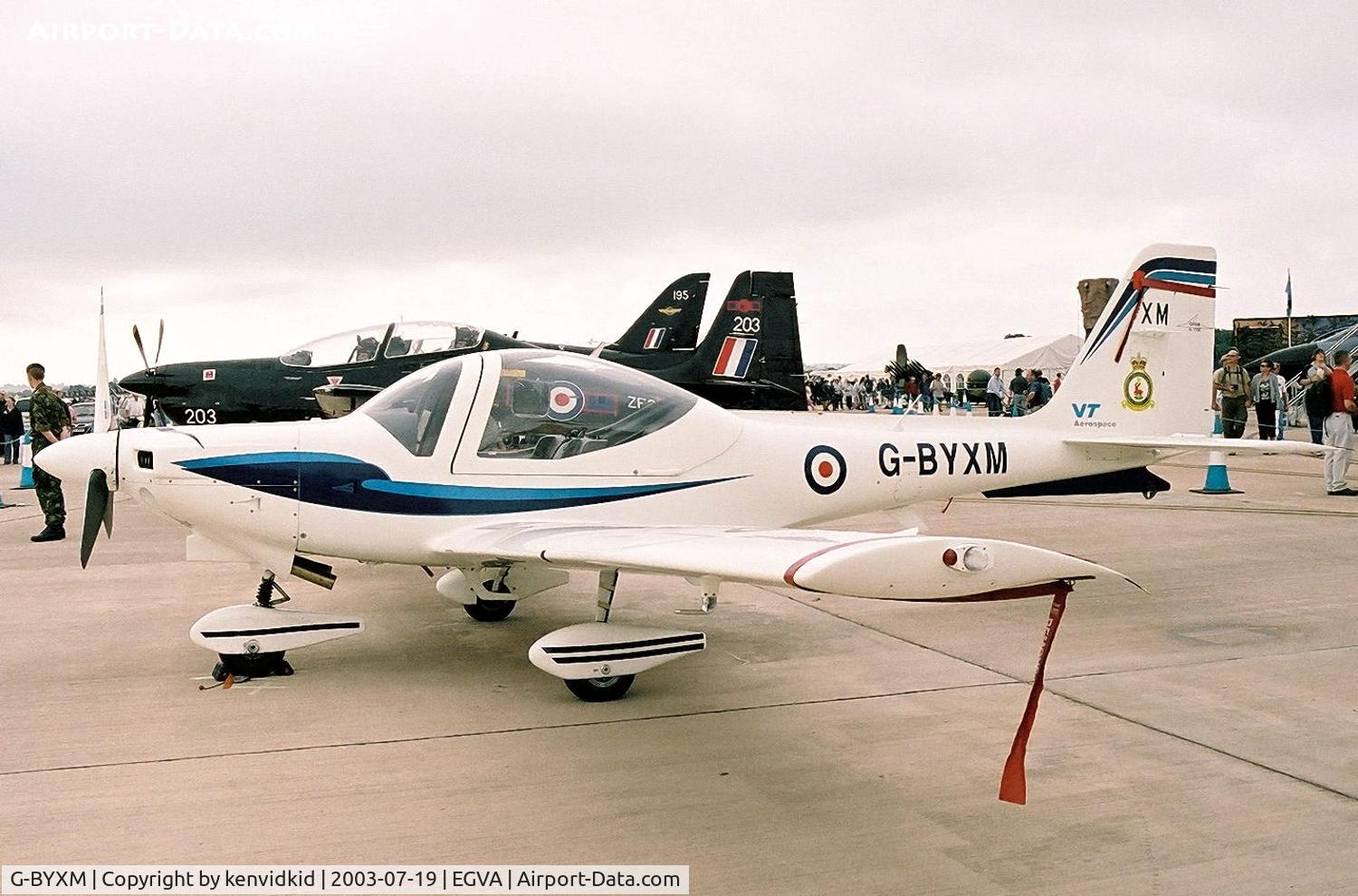 G-BYXM, 2001 Grob G-115E Tutor T1 C/N 82173/E, Babcock Aerospace at RIAT.