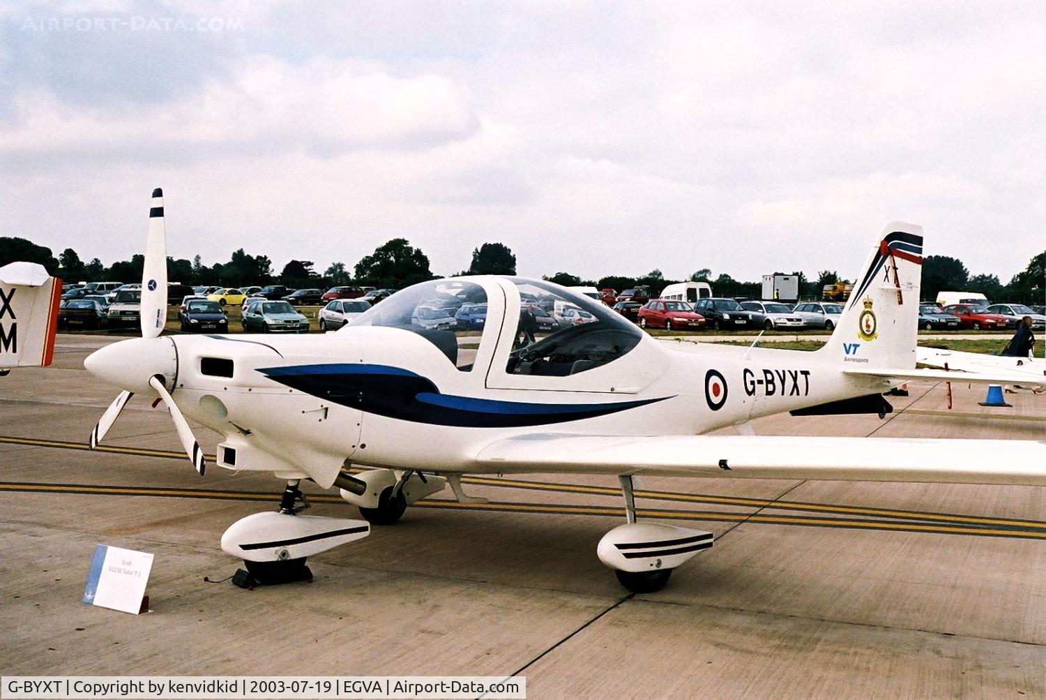 G-BYXT, 2001 Grob G-115E Tutor T1 C/N 82179/E, Babcock Aerospace at RIAT.