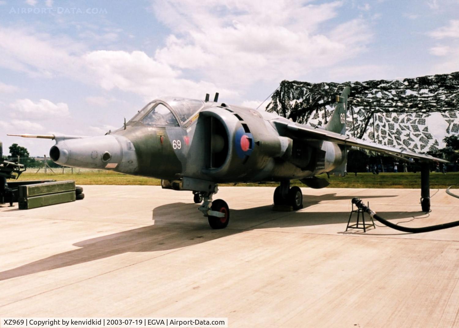 XZ969, British Aerospace Harrier GR.3 C/N 712205, In the 100 Years of Flight enclave at RIAT.