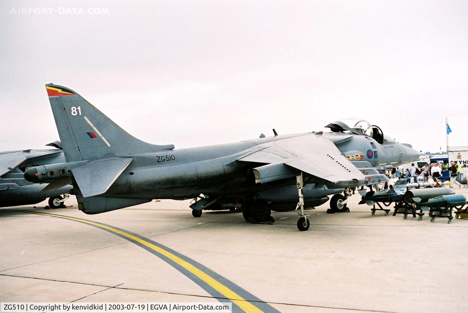 ZG510, British Aerospace Harrier GR.7 C/N P81, Royal Air Force at RIAT.