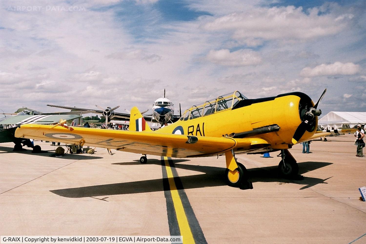 G-RAIX, 1953 Canadian Car & Foundry T-6H Harvard Mk.4M C/N CCF4-409, In the 100 Years of Flight enclave at RIAT.